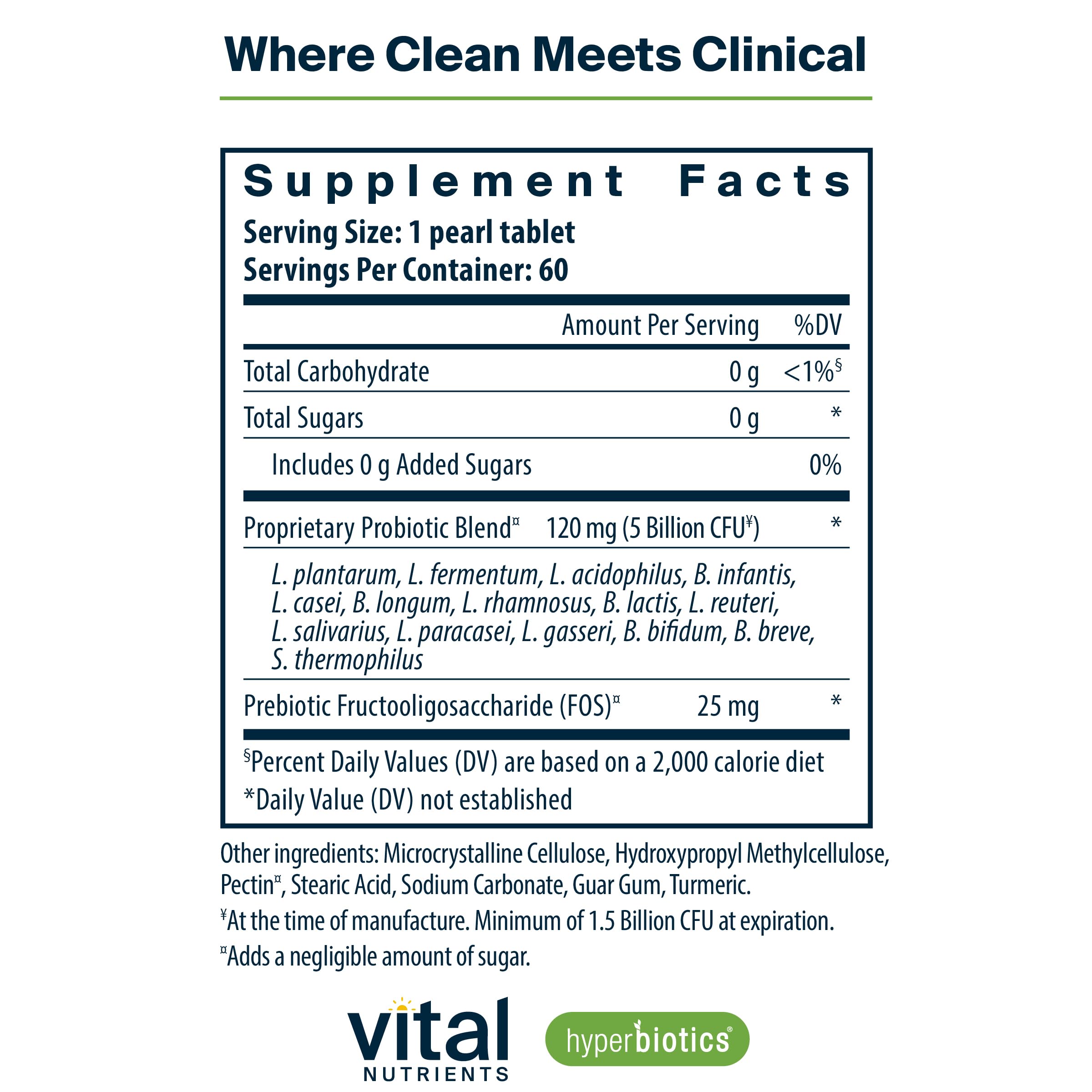 Hyperbiotics Vital Nutrients Pro-15 Prebiotics + Probiotics for Women and Men | 15 Science Backed Strains | Supports Occasional Constipation, Diarrhea, Gas & Bloating | 60 Vegan Time Release Pearls