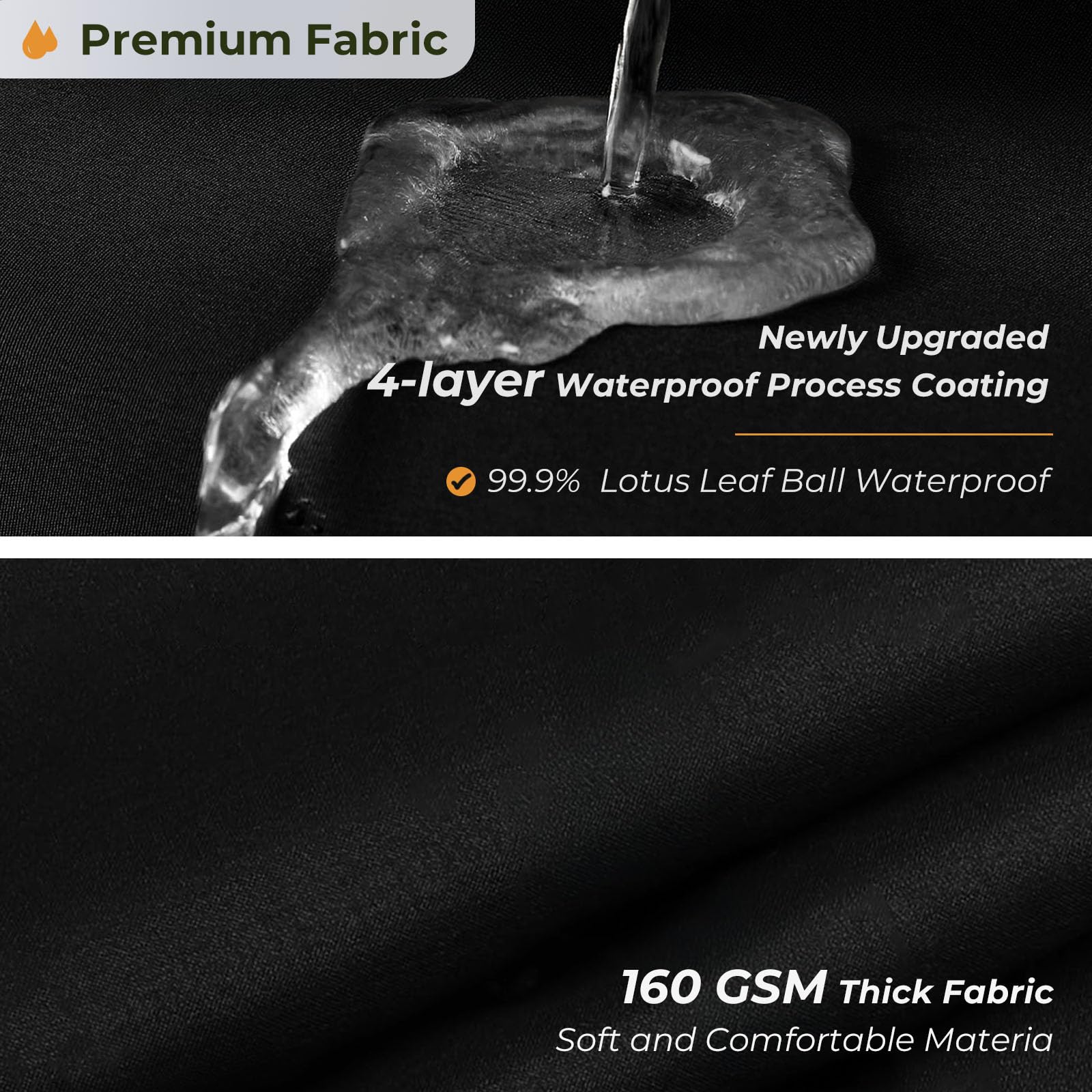 Seasonwood Black Scalloped Shower Curtain 72 x 72 Inches, Aesthetic Shower Curtain Elegant Pretty Shower Curtains Black