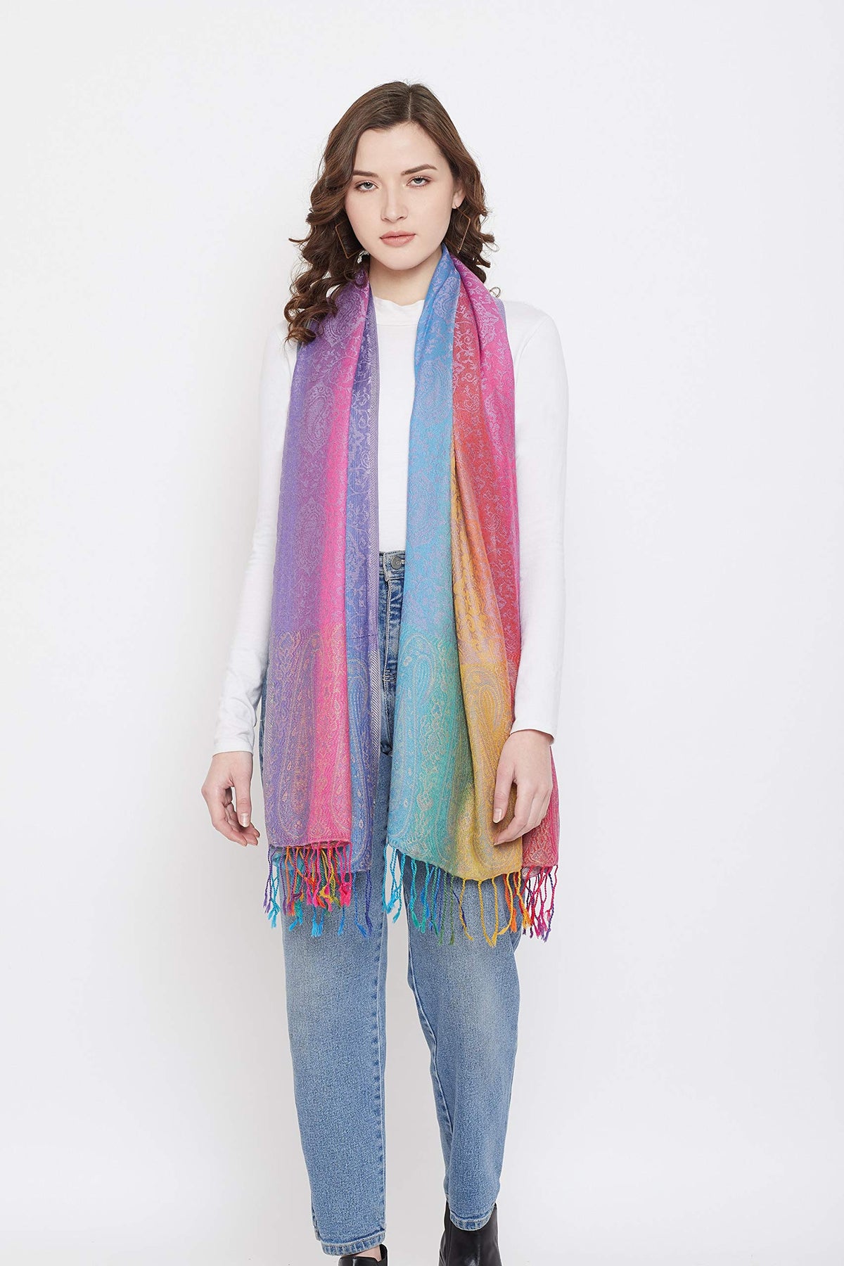 Goood Times Fashion Women's Silk Scarf Luxury Satin Shawl Wraps (Purple)