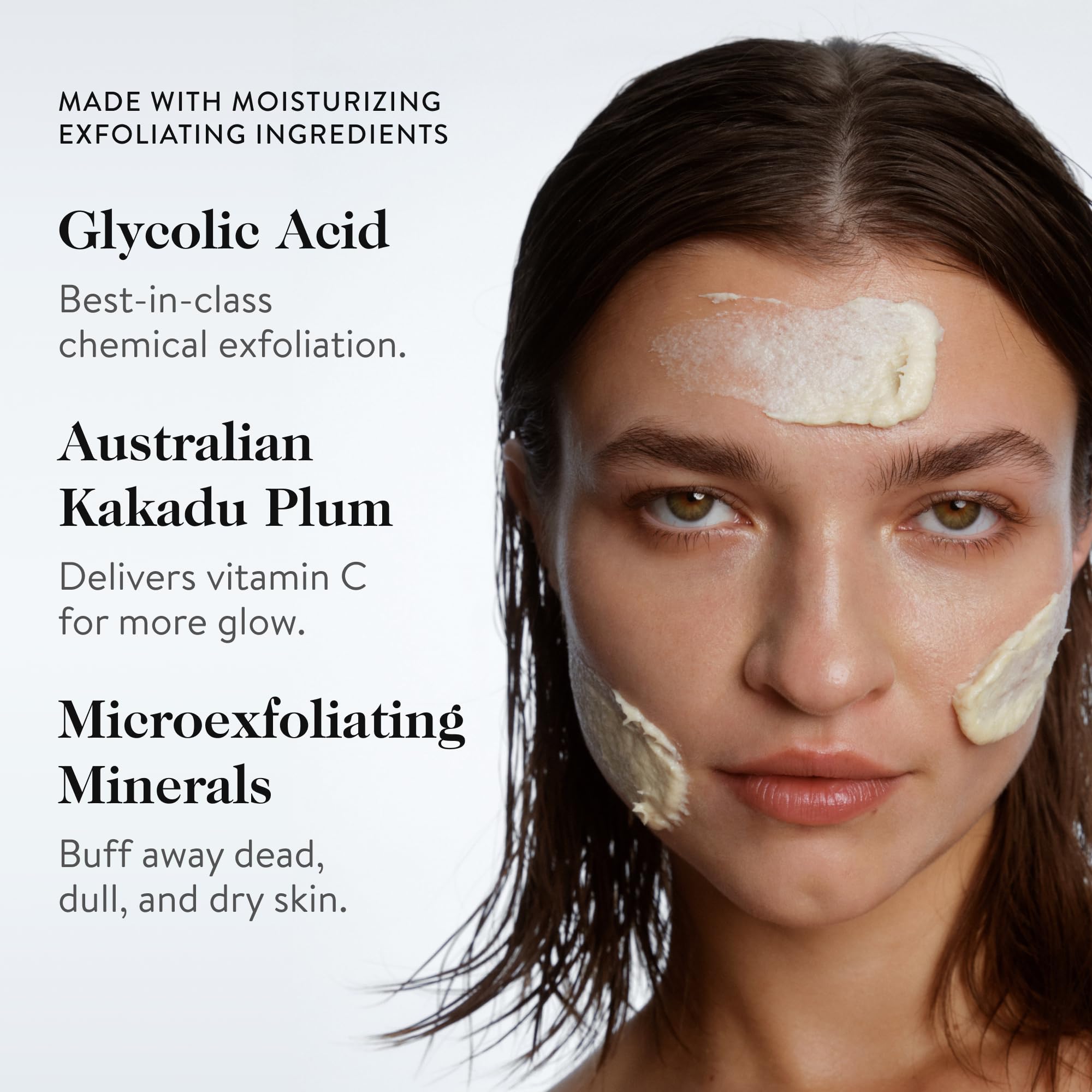 goop Beauty Microderm Face Exfoliator | At-Home Microdermabrasion with Glycolic Acid & Exfoliating Minerals | Smooths Skin Texture | Clean Face Scrub | Silicone & Paraben Free | 1.7 fl oz