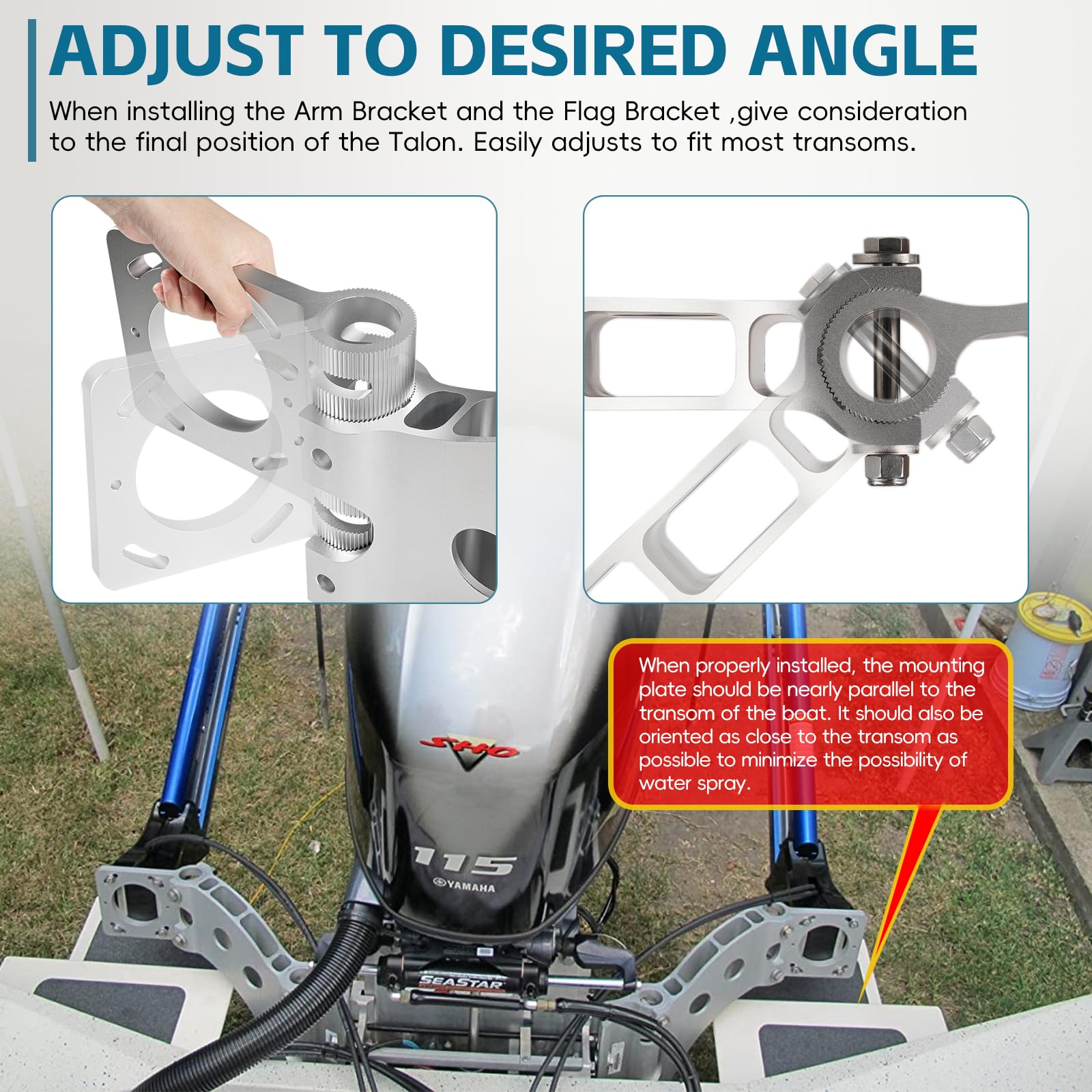 Replacement for Minn Kota 1810340 Talon Side-Mounted Jack Plate Bracket, Talon Bracket Jackplate G2-Port/Starboard, Talon Mounting Bracket for Port or Starboard Mounting