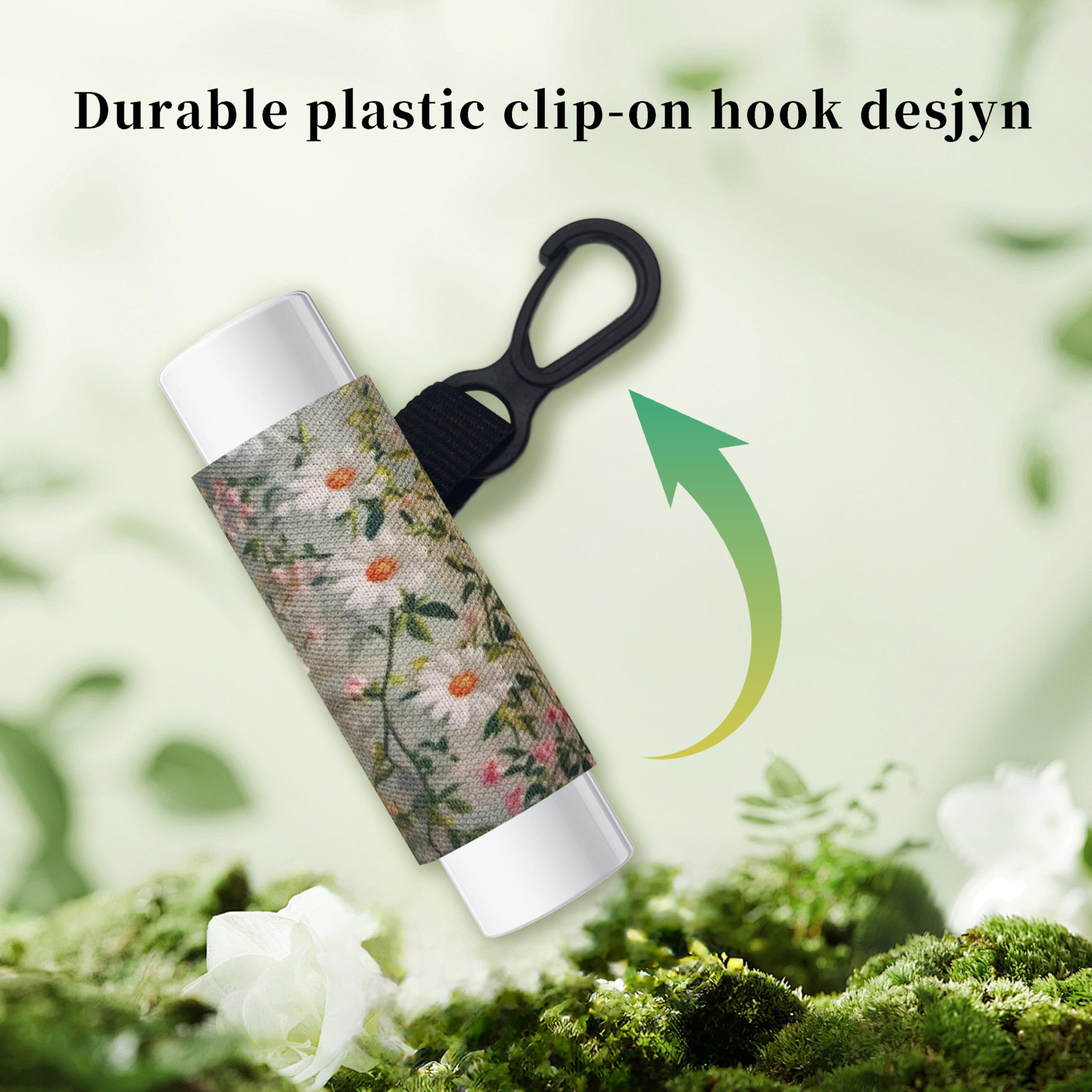 BESTOCEAN 6 chapstick holder,chapstick holder key chain,lip balm holder,chapstick keychain holder,lip balm holder keychain (flower)