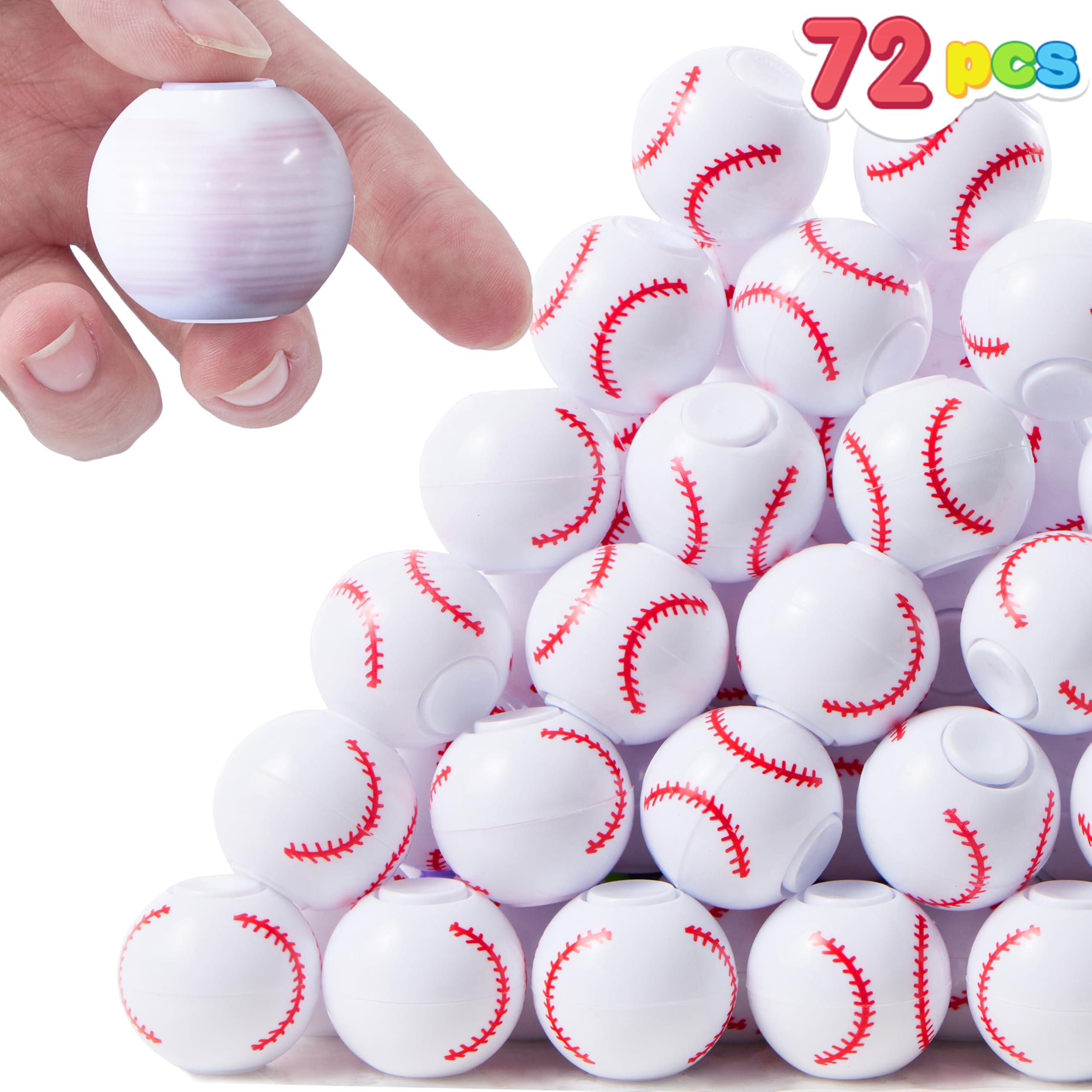 JOYIN 36 Pack Baseball Fidget Spinners for Kids, Baseball Party Favors, Fidget Toys Bulk, Stress Balls, Goodie Bags Stuffers for Birthday Party, Treasure Box Toys for Classroom