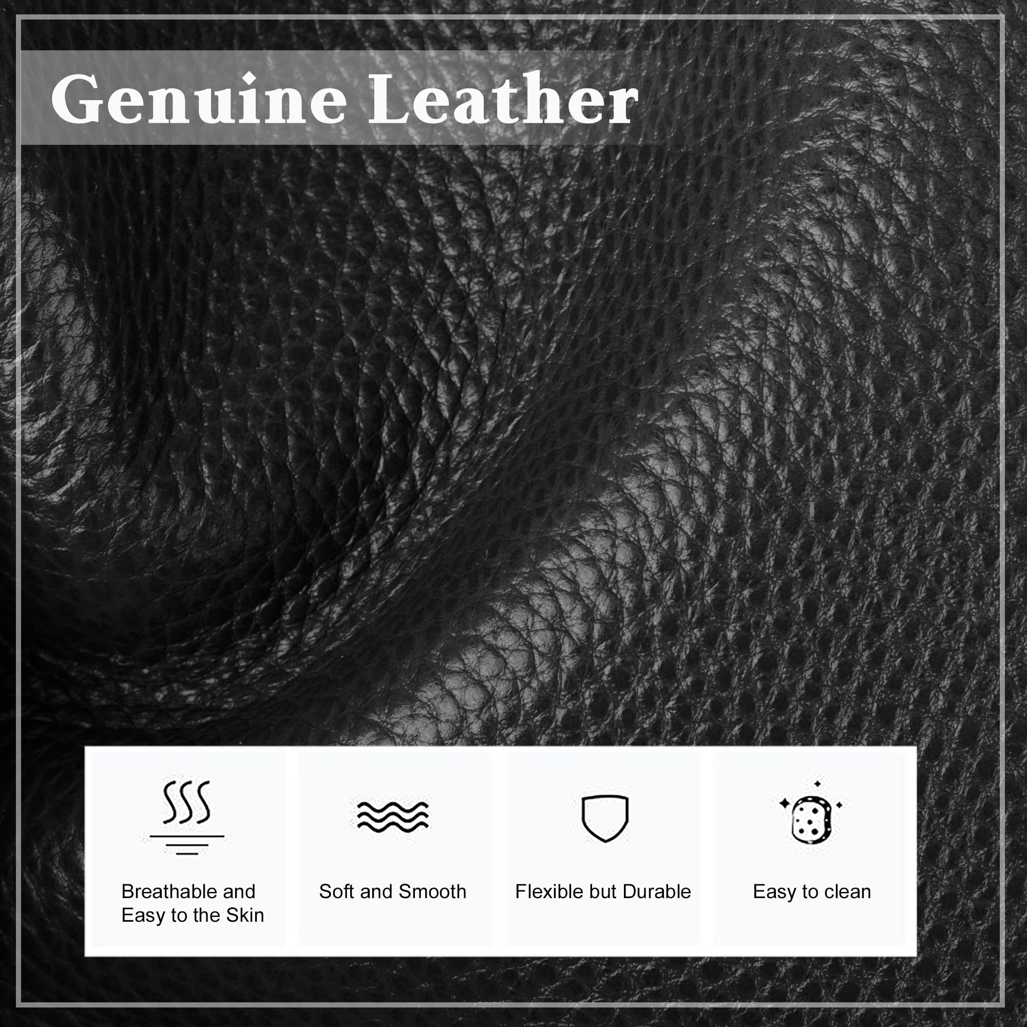 befen Black Genuine Leather Crossbody Bags for Women, Woman Medium Cross Body Shoulder Purses Handbags with Multi Zipper Pockets