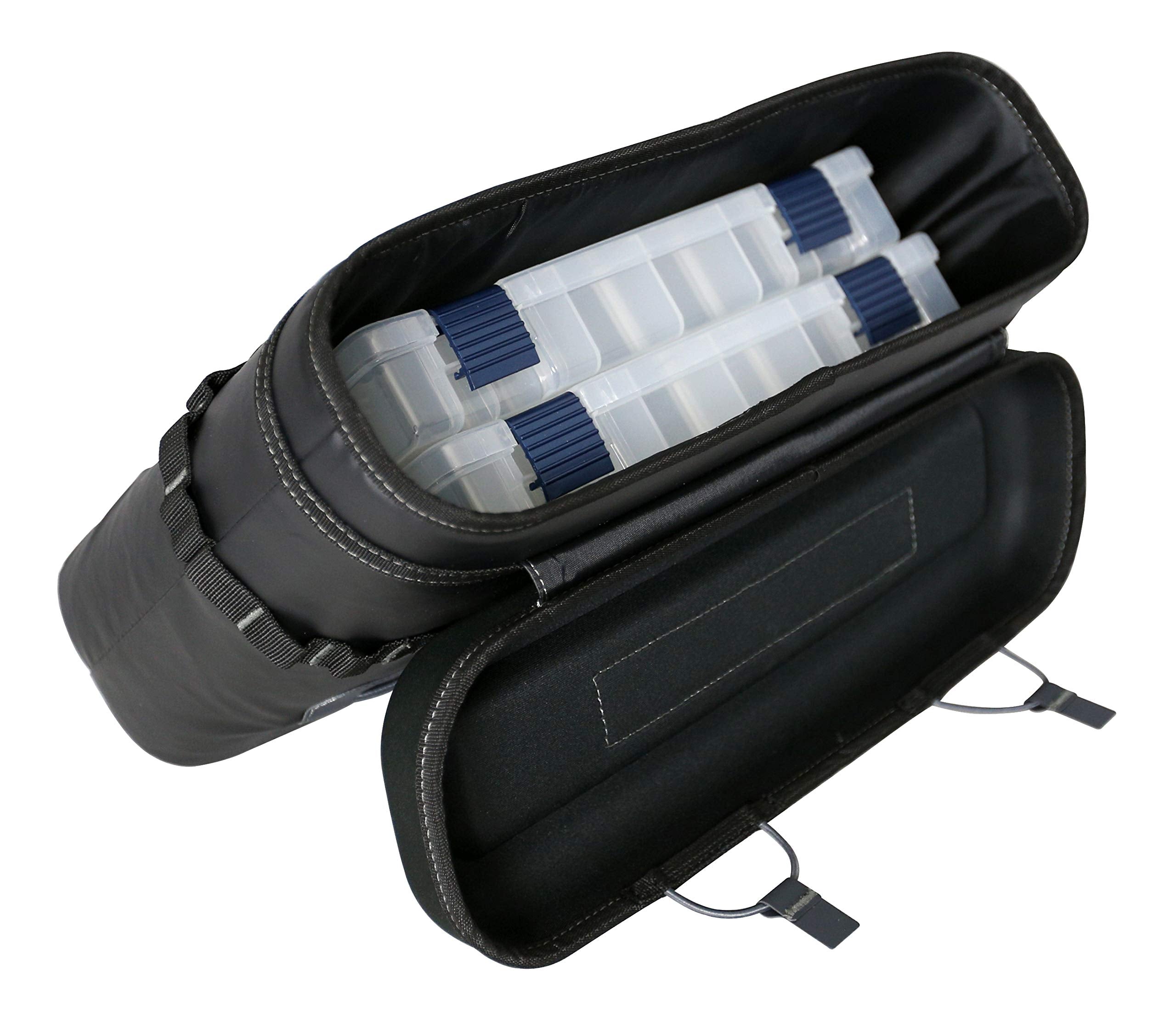 Perception Kayaks Saddle Bag | Tackle Storage System for Outlaw Kayak | Holds Two 3600 Plano Boxes | Splash Resistant | Zipper Top |, Black