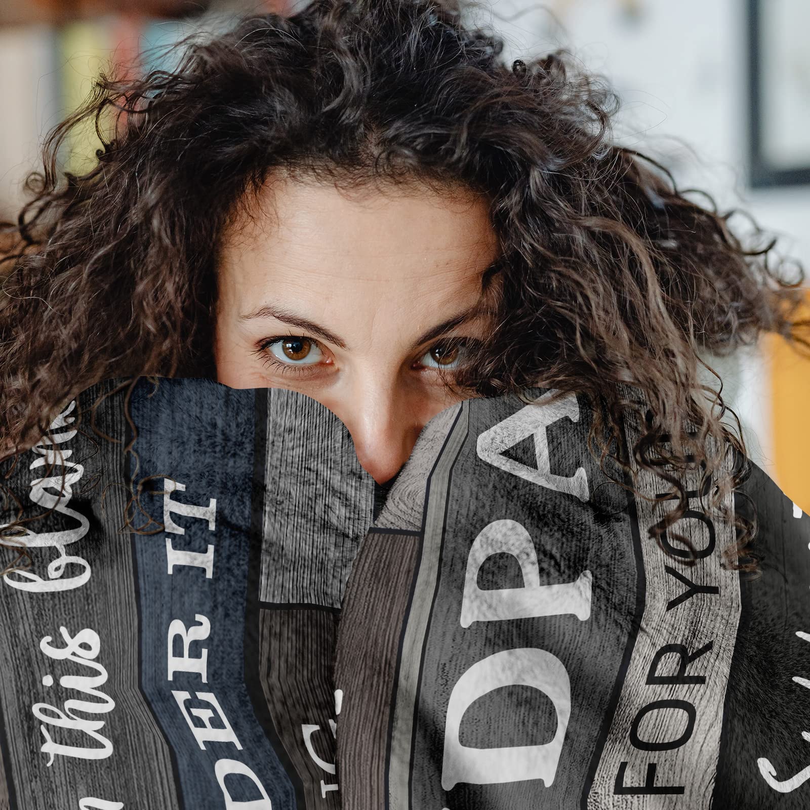 POQUSH Christmas for Grandpa,Grandpa Gifts,Grandpa Birthday Gifts,Best/Great Grandpa Gifts,Birthday Gifts for Grandpa from Grandchildren/Granddaughter/Grandson,Grandfather Gift,Grandpa Blanket 60"x50"