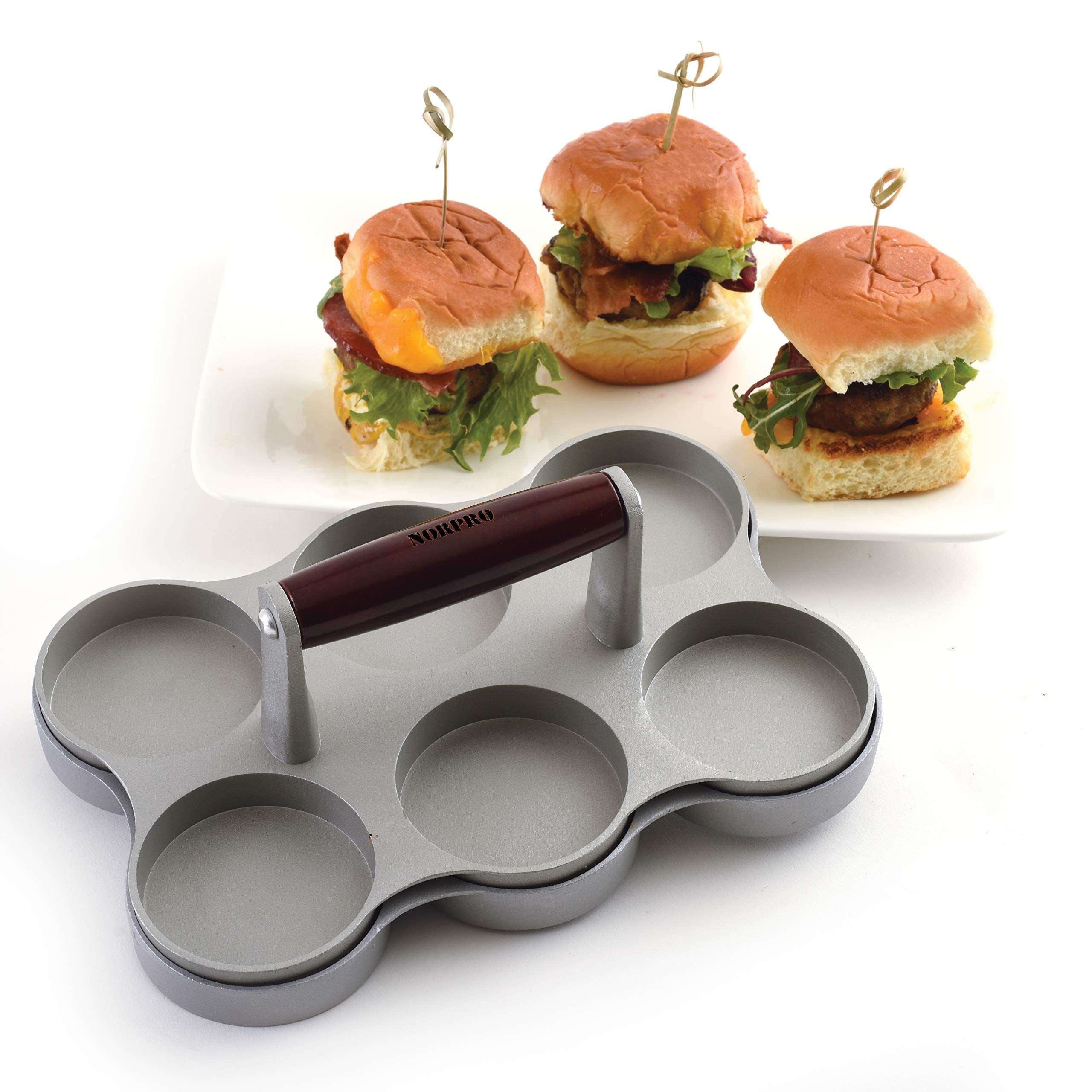 Norpro Mini Burger Press, 1 EA, gray