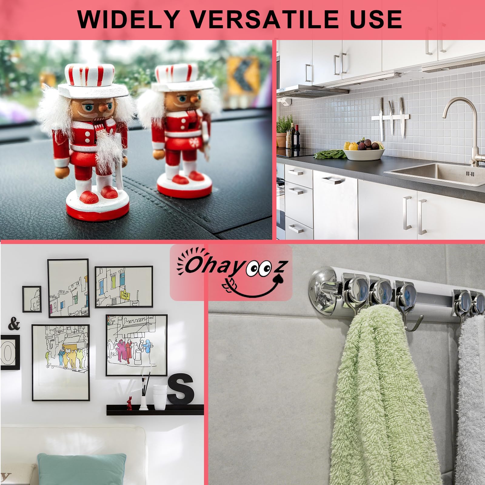 Ohayooz Extra Strong Double Sided Tape Heavy Duty 10FT, Very Sticky Adhesive Double Sided Mounting Tape Waterproof, Works Great Indoors and Outside, Walls, Automotive, Home Office Deco