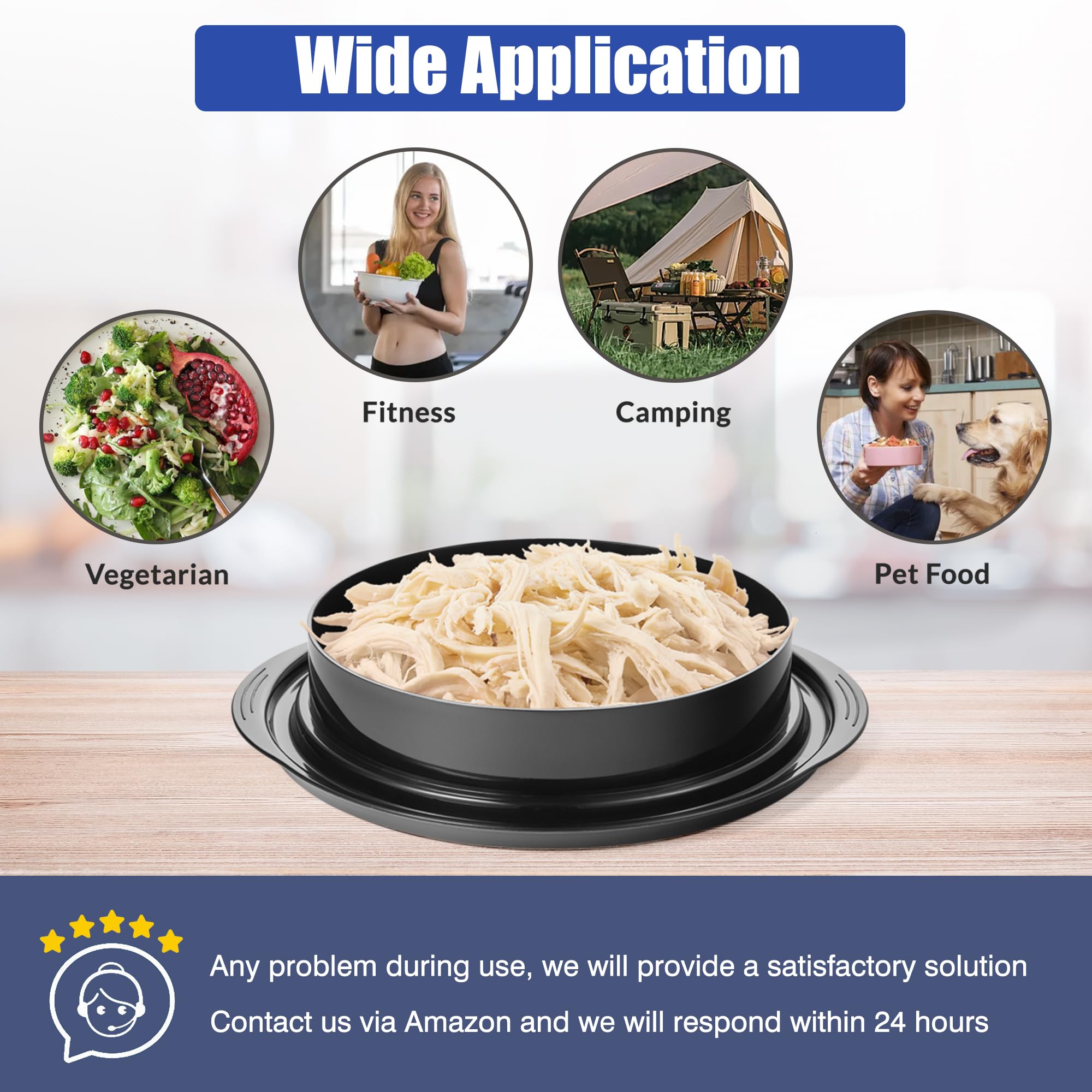 Chicken Shredder Tool Twist: 2026 Pro Food-Grade Visible Meat Shredder with Strong Anti-Slip Base, Ergonomic Handle, Chicken Breast Shredder, Suitable for Pork Beef Chicken - Black