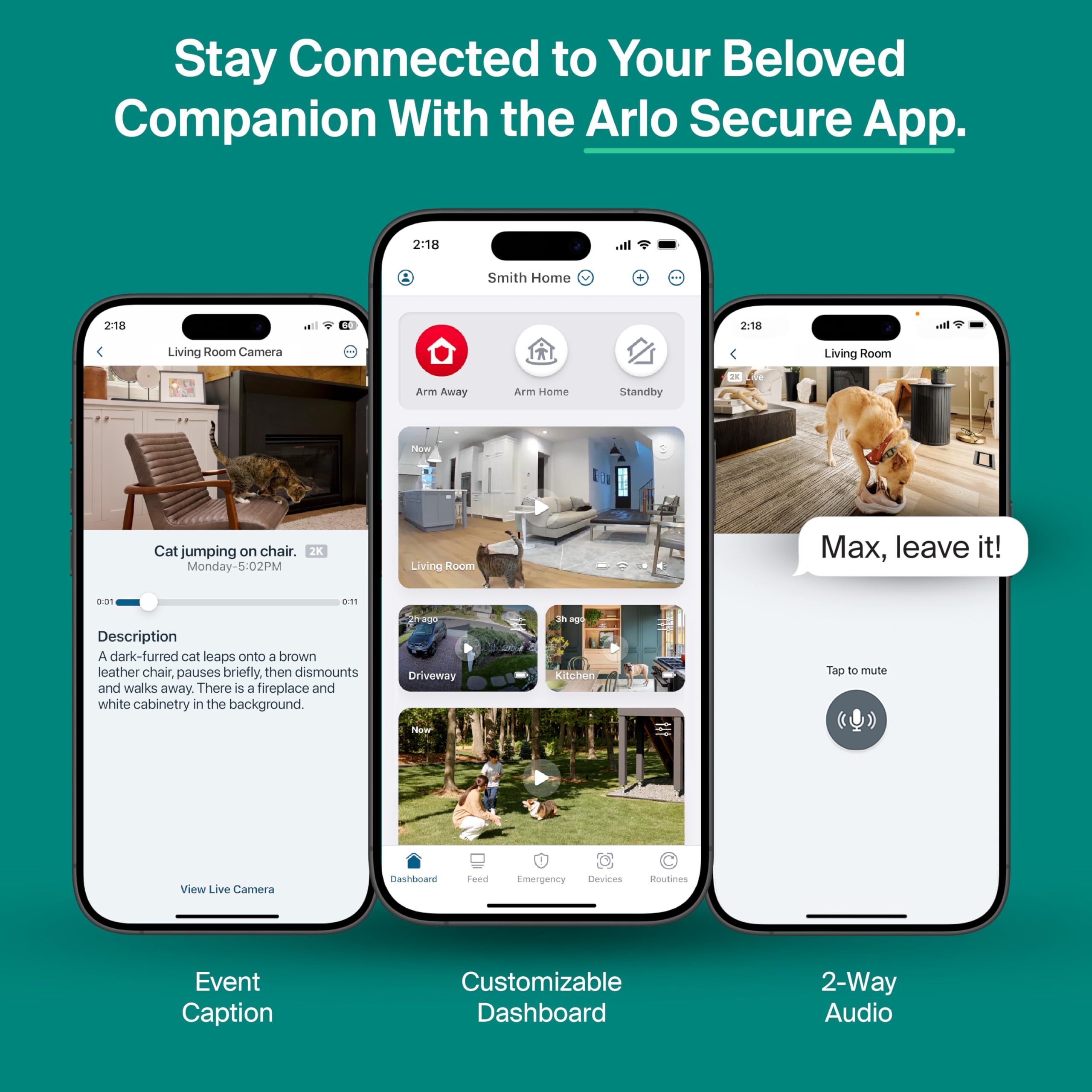 Arlo Essential Indoor Pan Tilt Security Camera 2K (2025 Release) - Wired Plug-in Power, Person Recognition, Animal Detection, Animated Preview, 1-Month Secure Plan, Auto Motion Tracking, 2 Cam, White