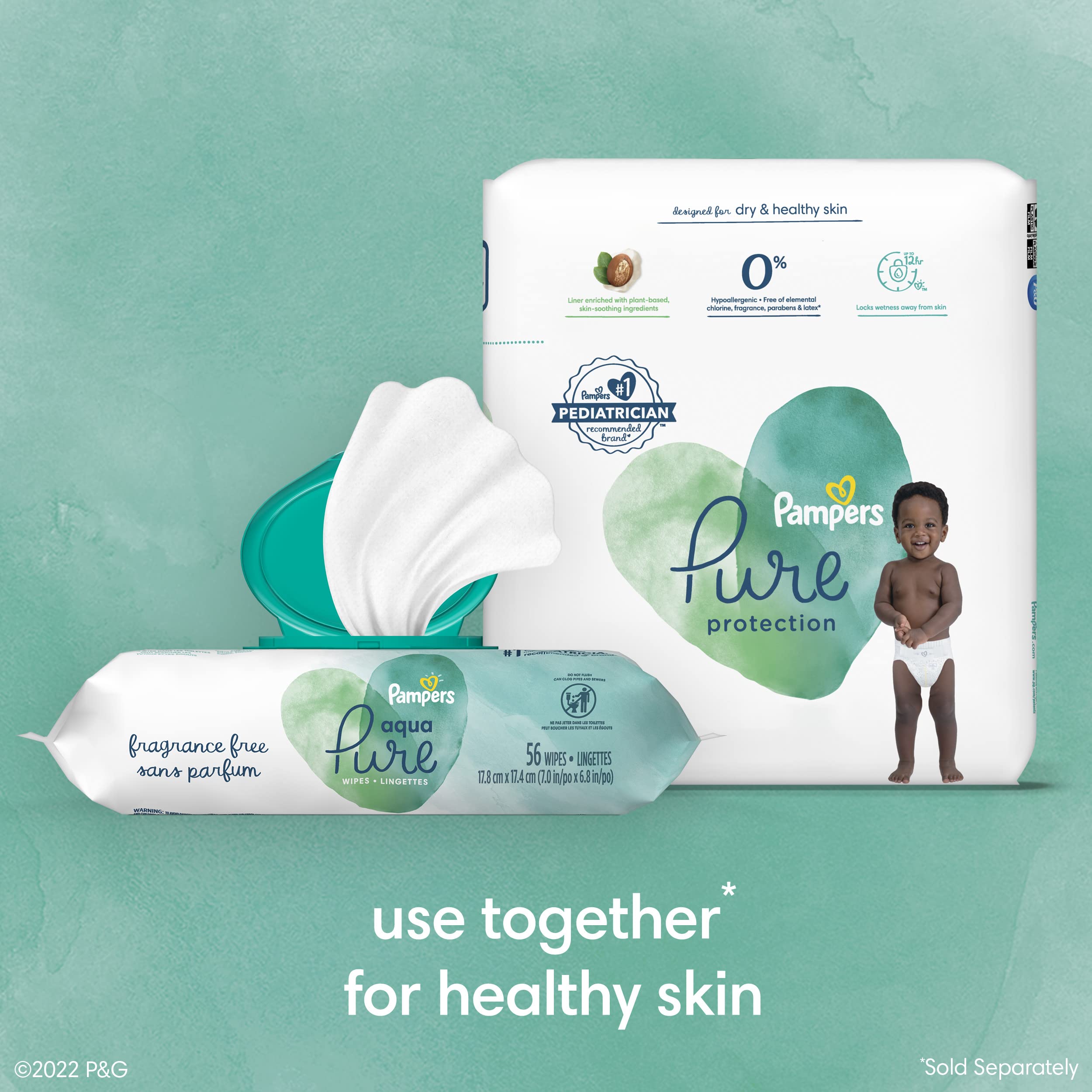 pampers pure protection diaper size 1 32 ct OLD