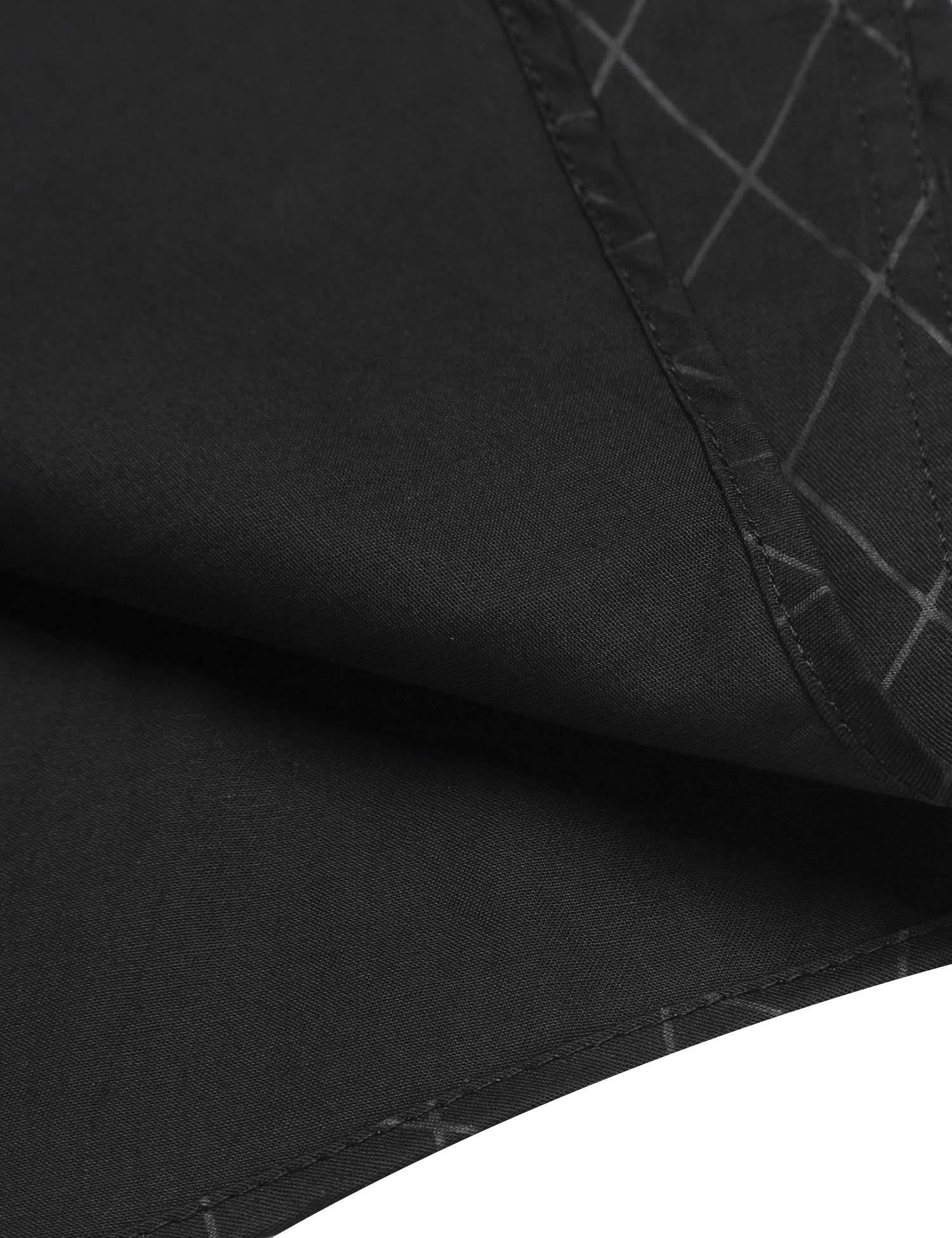 COOFANDY Mens Dress Shirt Slim Fit Business Casual Button Down Black