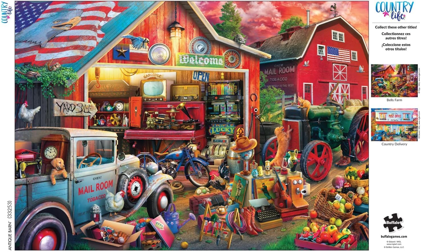 Buffalo Games - Eduard - Antique Barn - 500 Piece Jigsaw Puzzle for Adults -Challenging Puzzle Perfect for Game Nights - Finished Size is 21.25 x 15.00