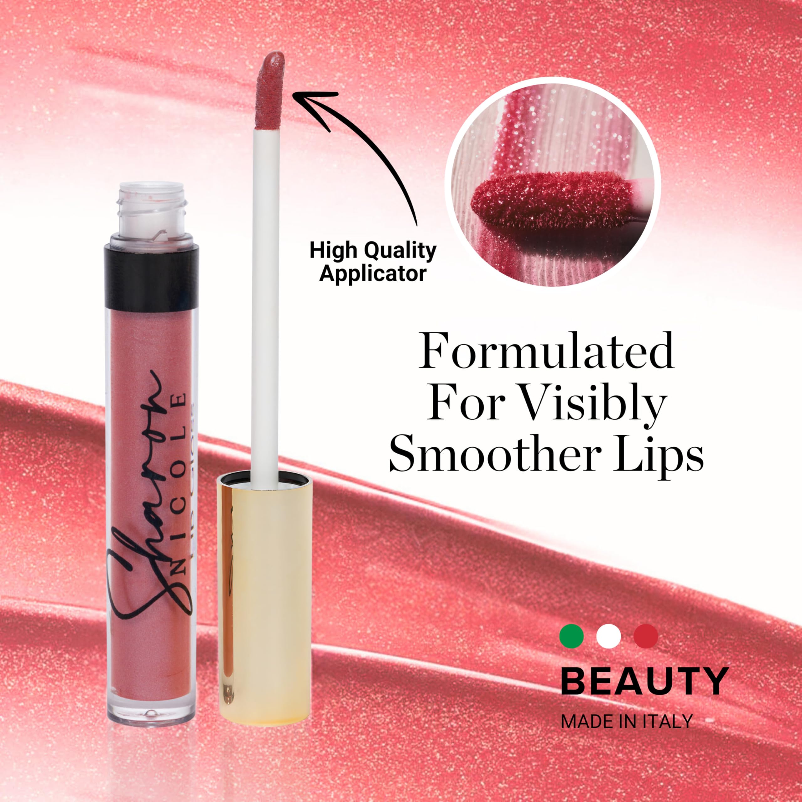 Sharon Nicole Red High Gloss, Long Lasting, Moisturizing Lip Gloss | Provides All Day Comfort & Wear | Cruelty Free | Beauty Made in Italy Shade Hot Sex