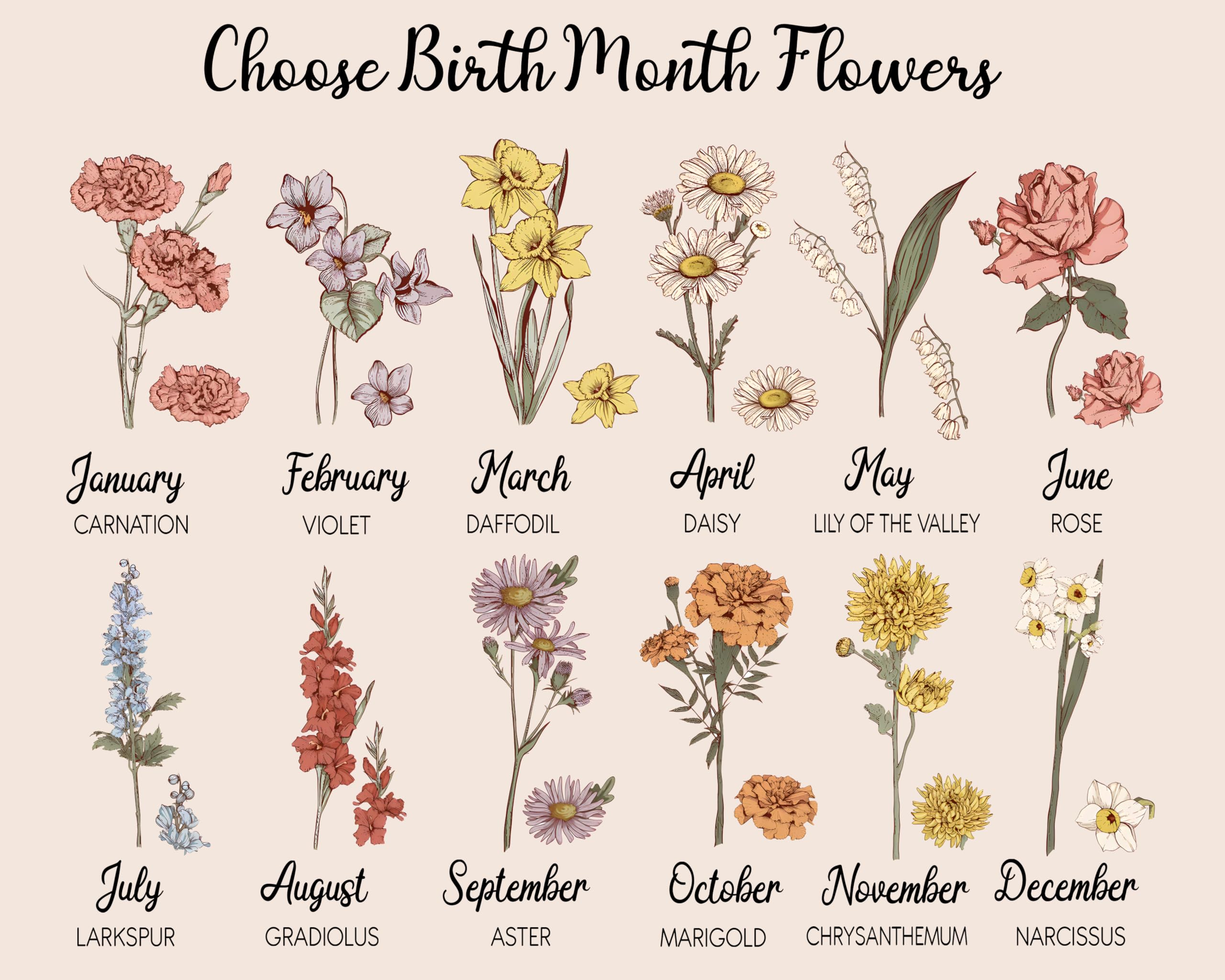 Pofily First Mom Now Grandma Birth Flowers Blanket, Personalized, Mom Grandma Blanket Gift for Mom Gift for Grandma, Mom Blanket, Grandma Blanket
