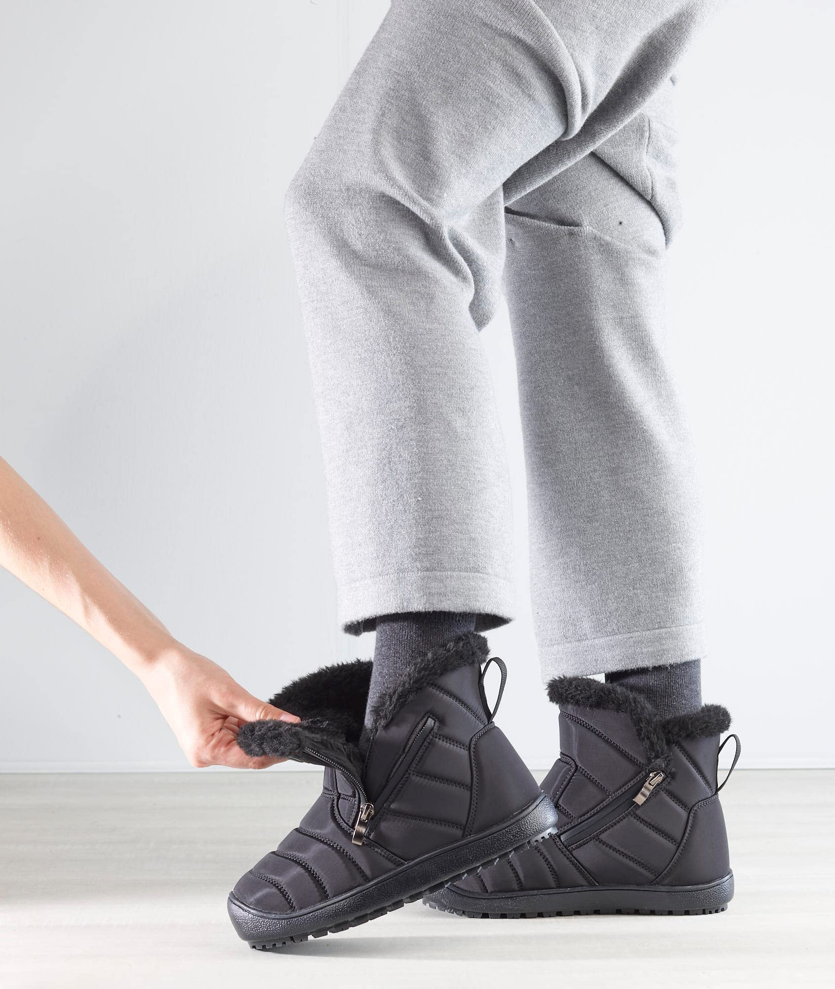 Silvert's Adaptive Clothing & Footwear Women's Extra Wide Easy Dual Zipper Winter Boot - Black 10