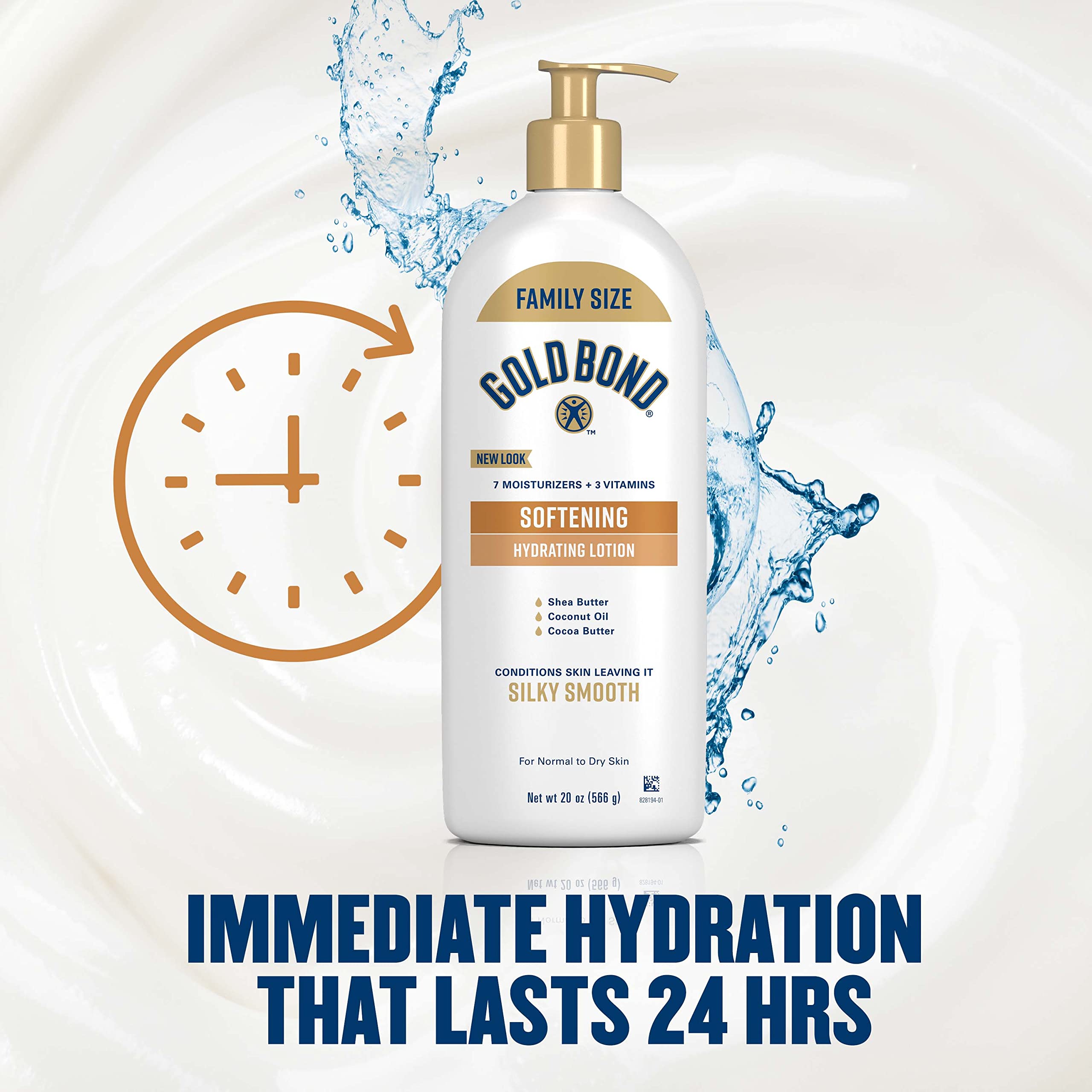 Gold Bond Softening Hydrating Lotion, 20 oz., With Shea Butter for Rough & Dry Skin