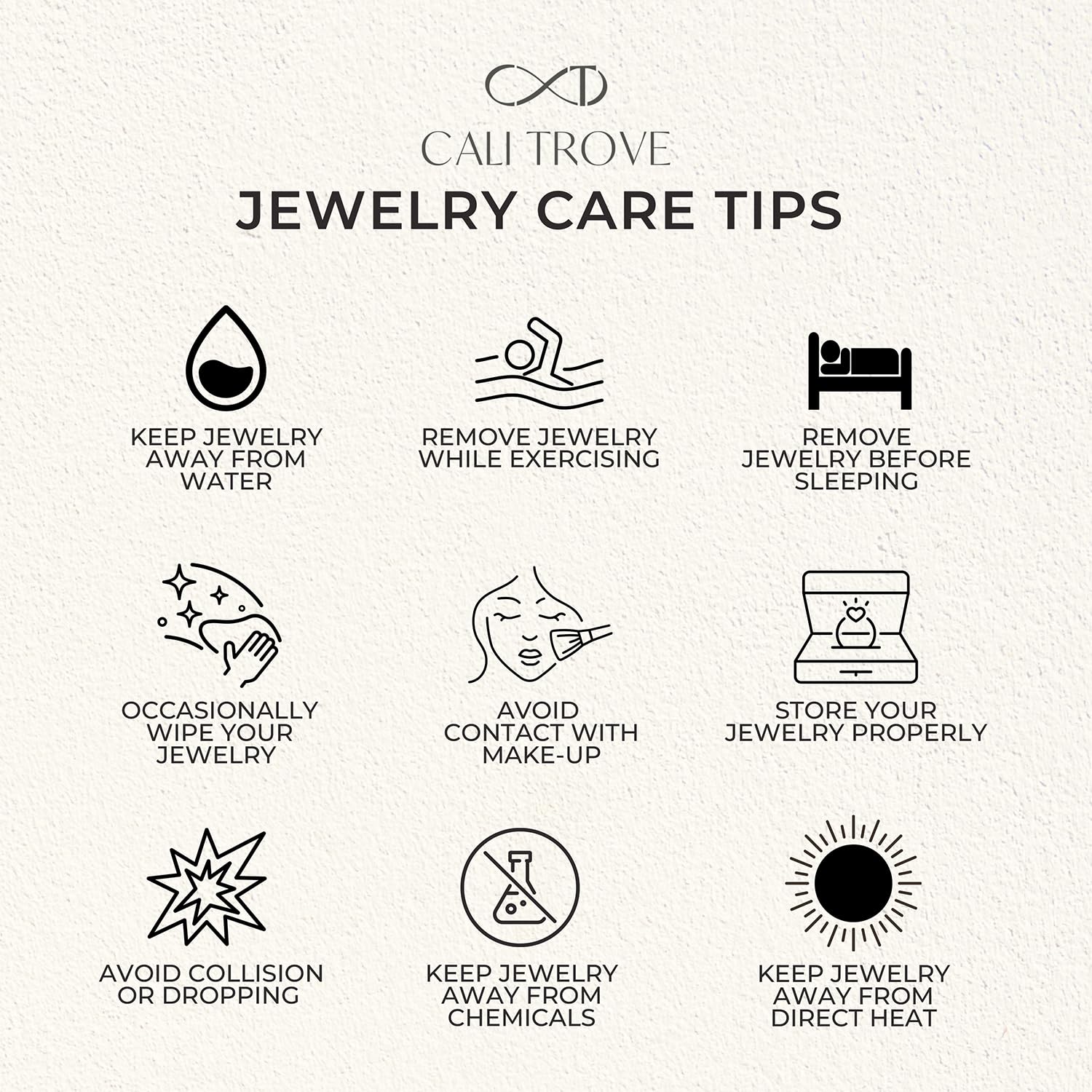 Cali Trove Double Heart Infinity Pendant for Women (Rose Gold) | 1/10cttw Real White Diamonds Necklace for Women | Double Heart Pendant Gift for her | Mother's Day Gift for Mom | Jewelry