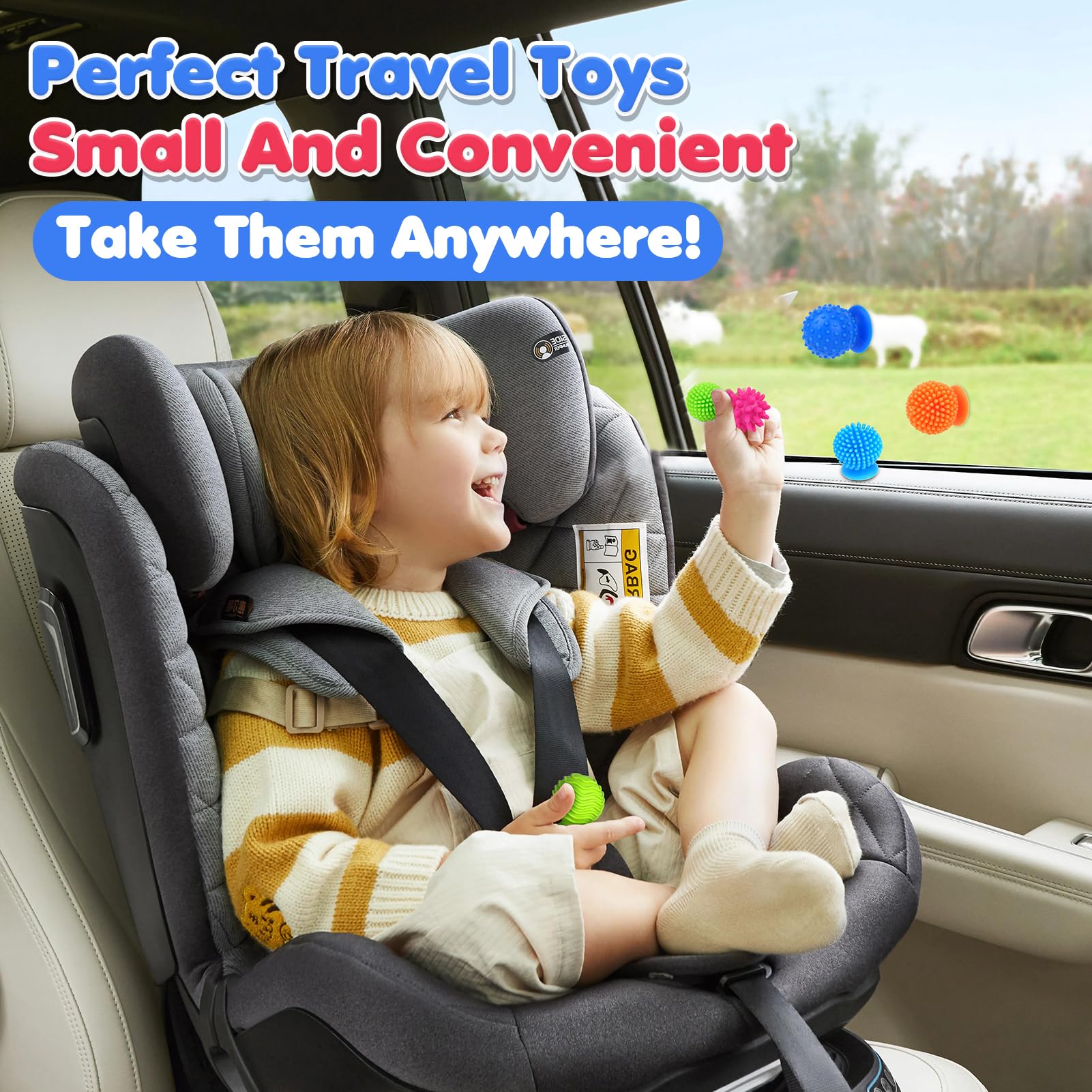 Sensory Fidget Toys Kids Adults: 16 Pack Textured Suction Toys for Autism Kids Calming - Quiet Anxiety Fidgets for Classroom Prize - Calm Down Toy for Girls Boys - Gifts Christmas Stocking Stuffers