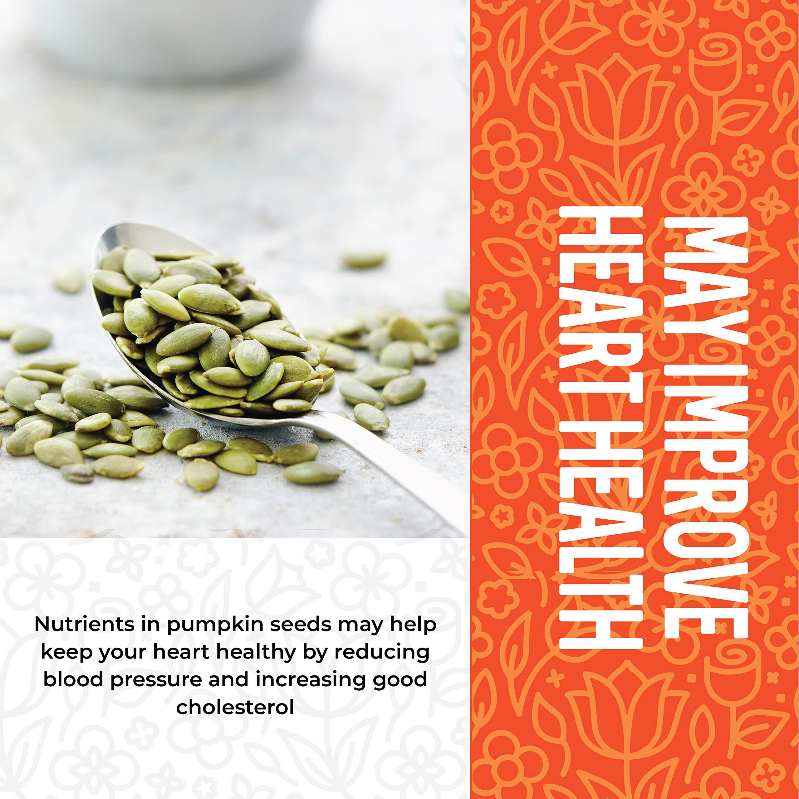 Herbaila Pumpkin Seeds Raw Unsalted, 2 lbs. Pepitas Raw Pumpkin Seeds Unsalted, Pumpkin Seed, Shelled Pumpkin Seeds, Unsalted. All Natural, Non-GMO, Shelled Raw Pepitas Pumpkin Seeds 32oz.