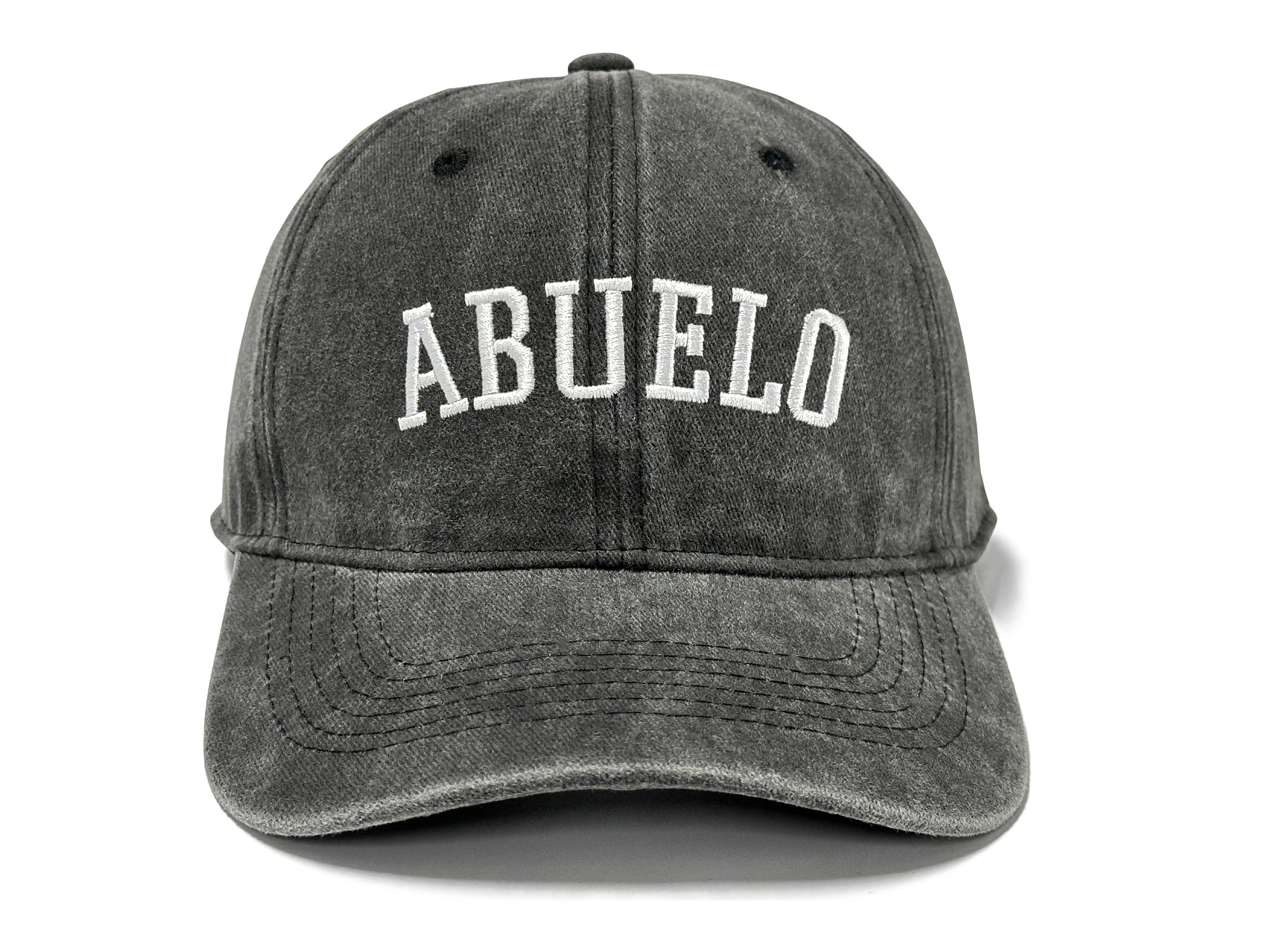 GDIQ Abuelo Hat, Gifts for Grandpa Grandfather, Latino Hispanic Family Present, Adjustable Washed Black Embroidery Baseball Cap for Men