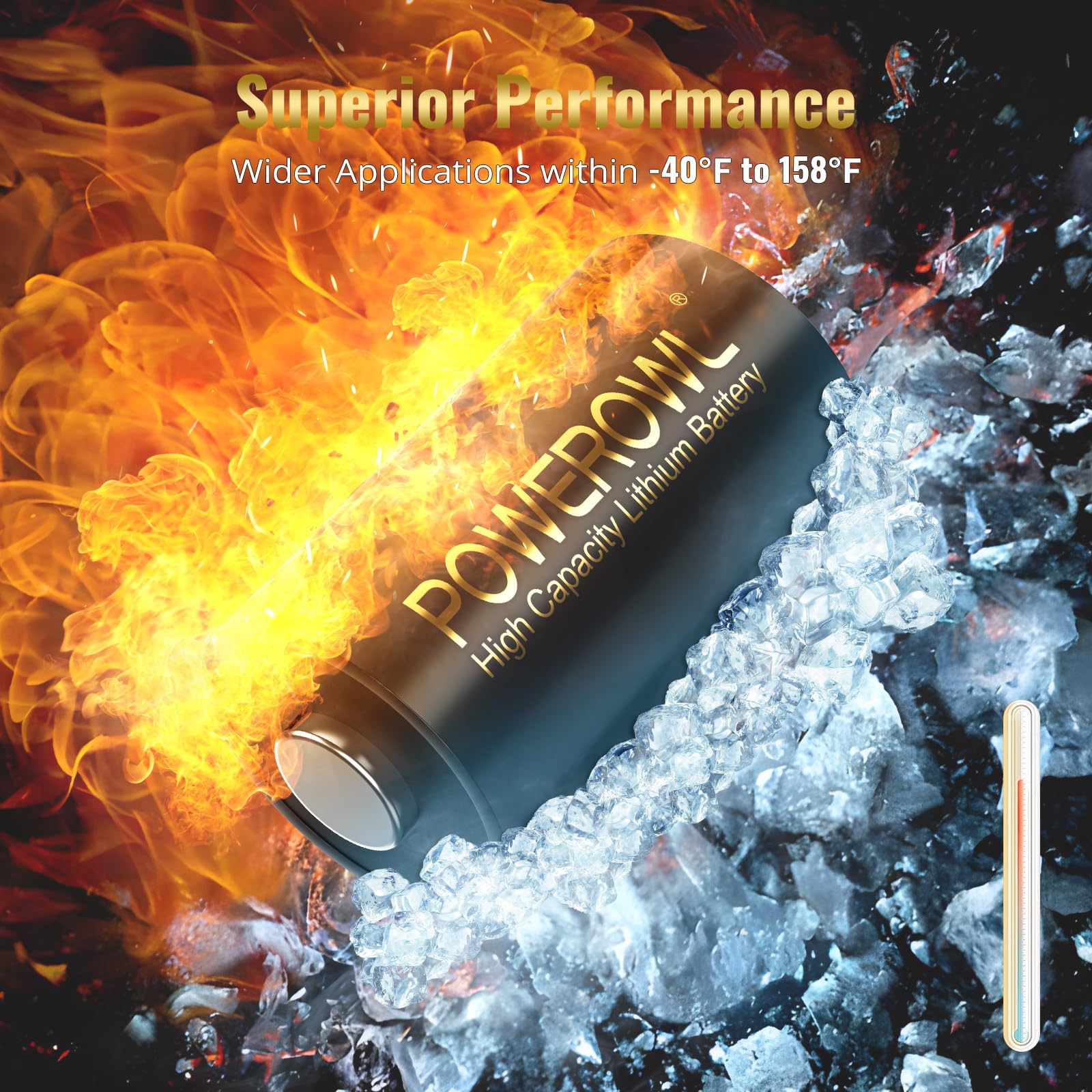 POWEROWL CR2 3V Lithium Battery, 6 Pack High Capacity CR15h270 CR 2 C2 3 Volt Batteries Cell, Long Lasting Power