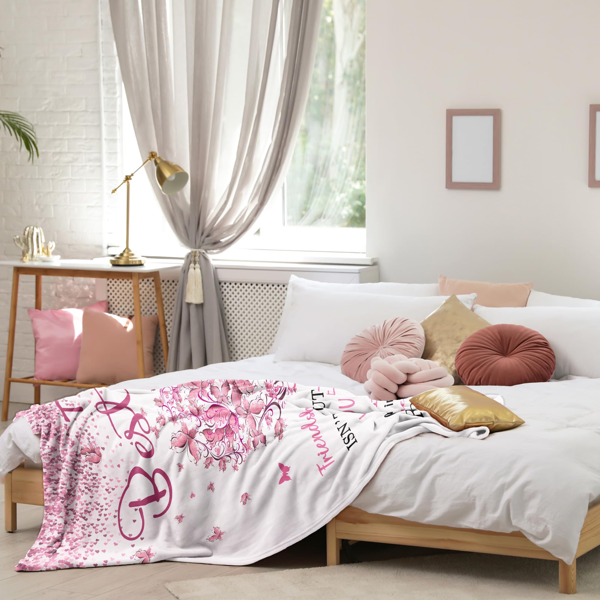 Jamfind Best Friend Birthday Gifts, Gifts for Best Friend Women, Bestie Gifts Blanket 60"x 50", BFF Gifts, Soul Sister Graduation Gifts Ideas for Women, Friendship Unique Gifts, My Best Friend Blanket