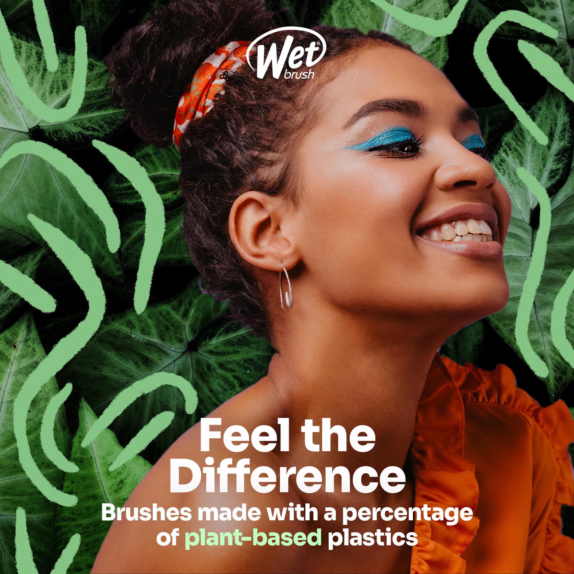 Wet Brush Go Green Tea Tree Oil Infused Detangling Hair Brush - Pain-Free Ultra-Soft Detangler Bristles Glide Through Tangles with Ease - Protects Against Split Ends