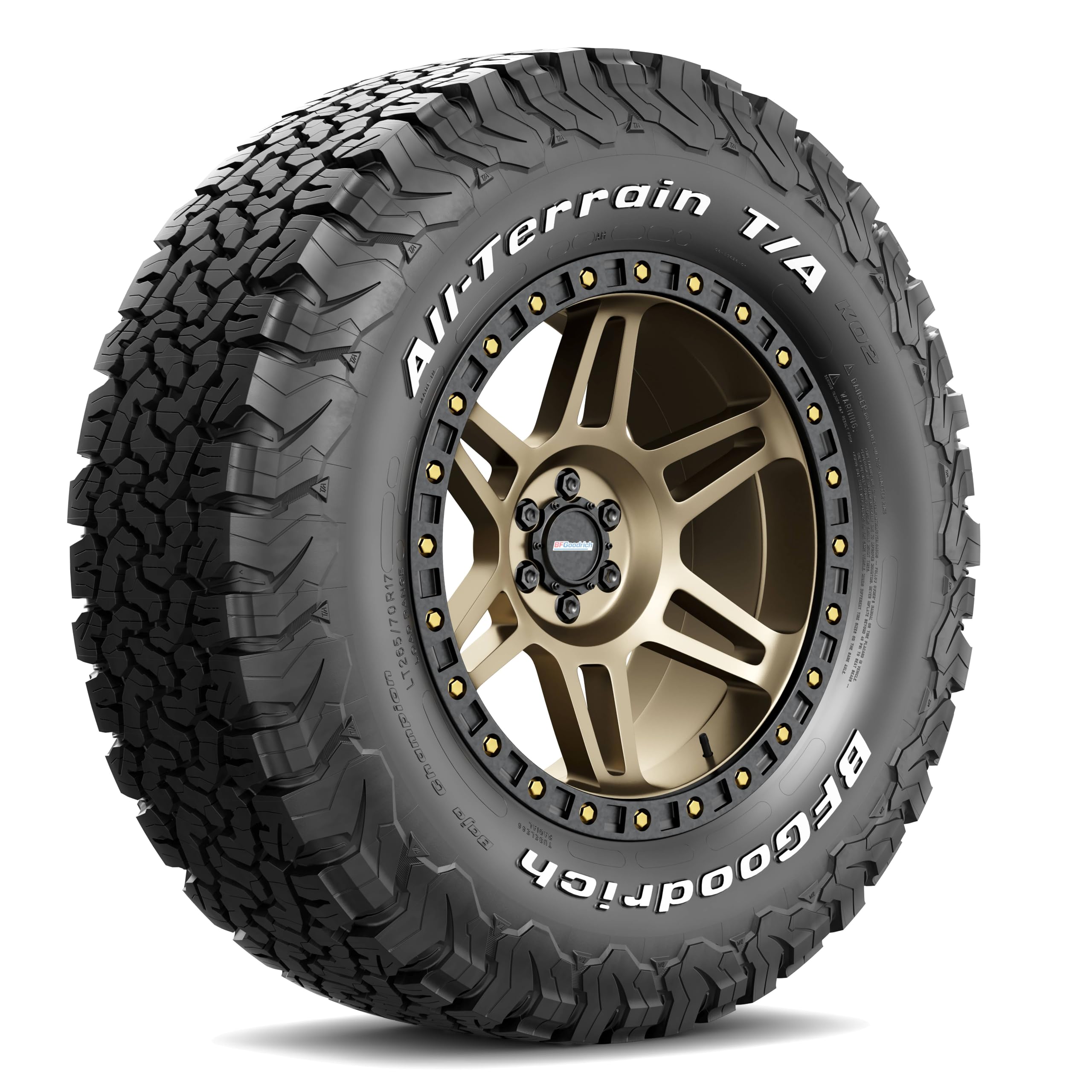 BFGoodrich All Terrain T/A KO2 Radial Car Tire for Light Trucks, SUVs, and Crossovers,33x10.50R15/C 114R