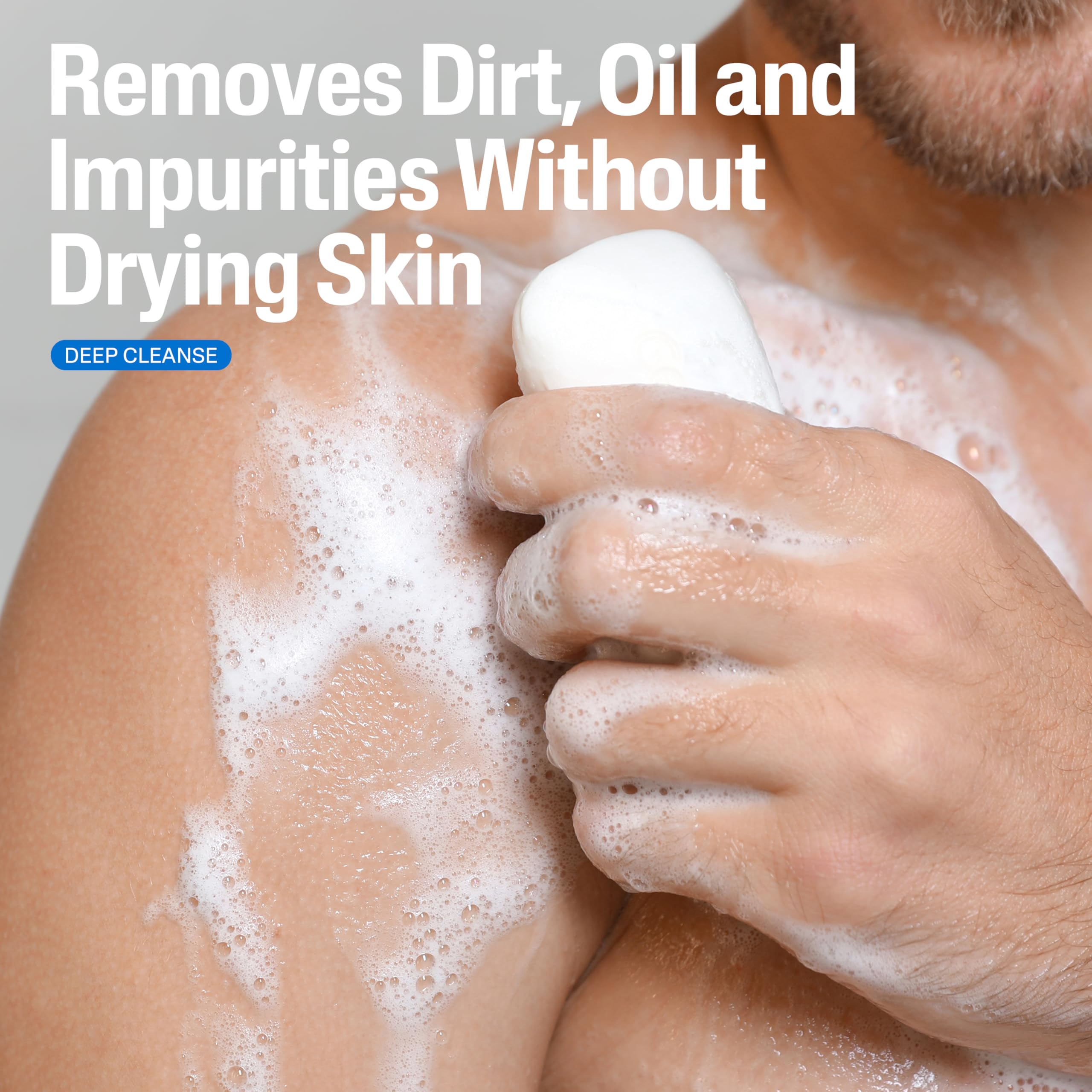 Cetaphil Bar Soap, Deep Cleansing Face and Body Bar, Pack of 6, For Dry to Normal, Sensitive Skin, Soap Free, Hypoallergenic, Paraben Free, Fragrance Free, Removes Makeup, Dirt and Oil