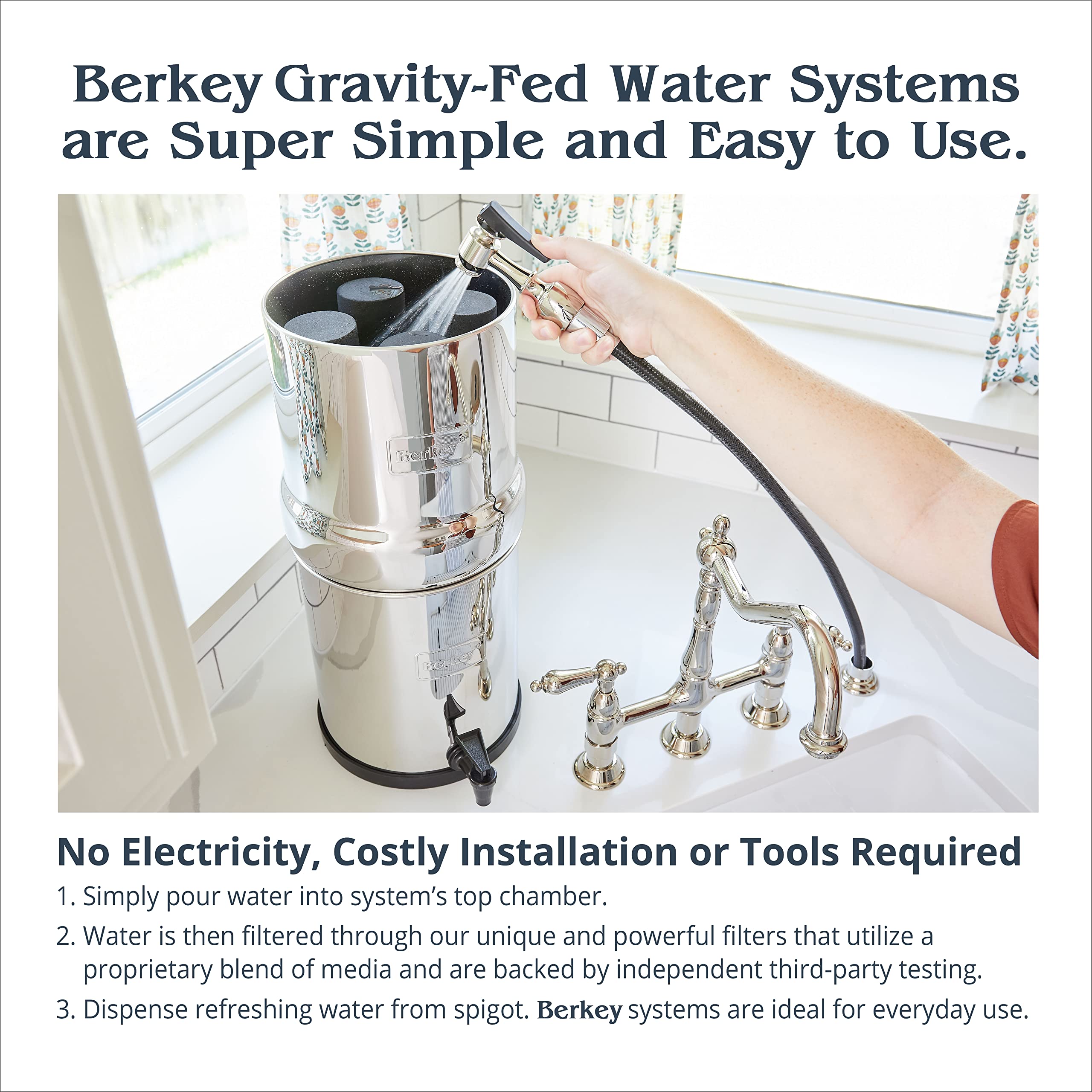 Set of 4 Berkey Authentic Black Berkey Elements (BB9-2) and 4 Berkey PF-2 Fluoride and Arsenic Reduction Elements - Combo Pack