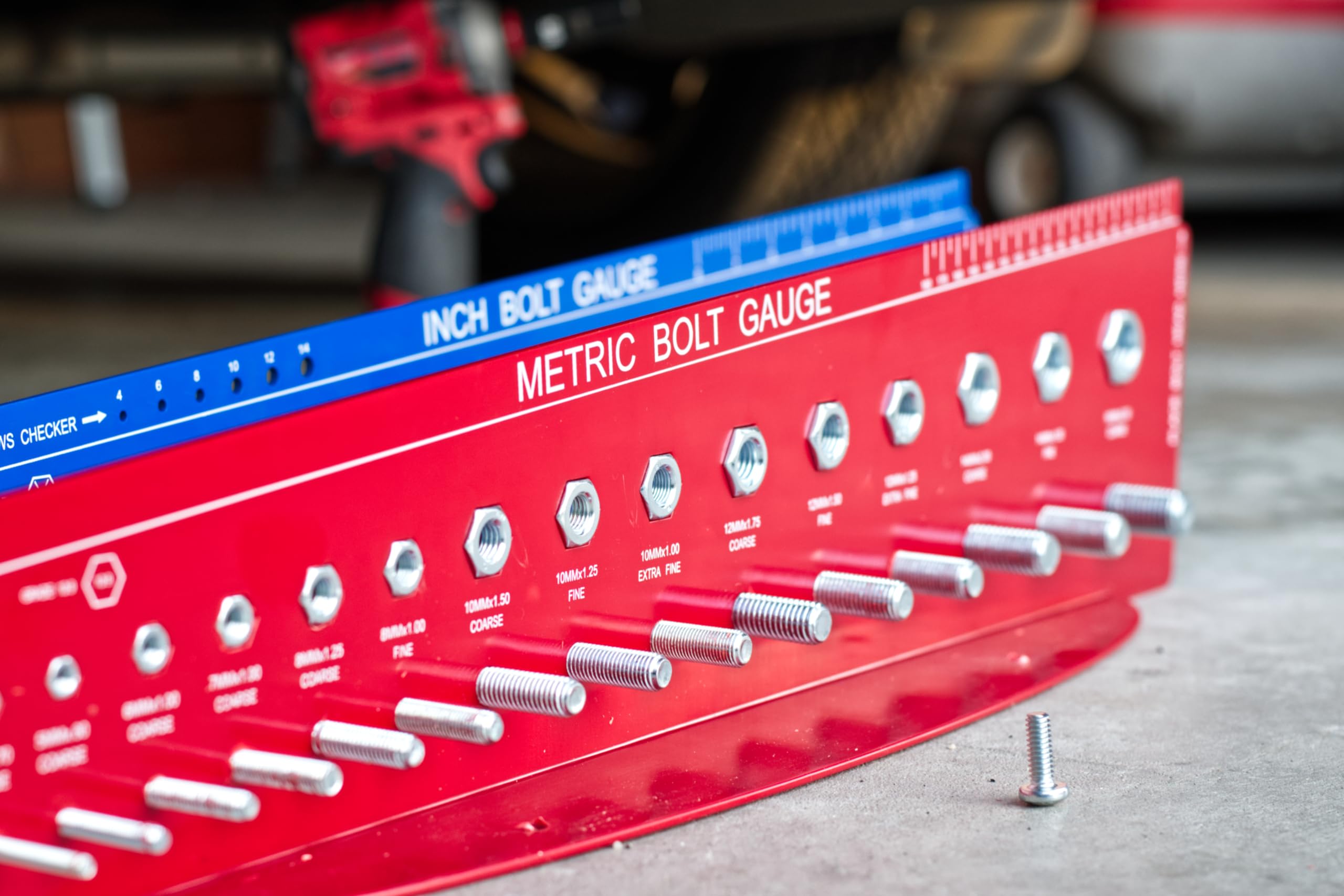 SAE and Metric Bolt Gauges Check a Thread Nut Fastener Size