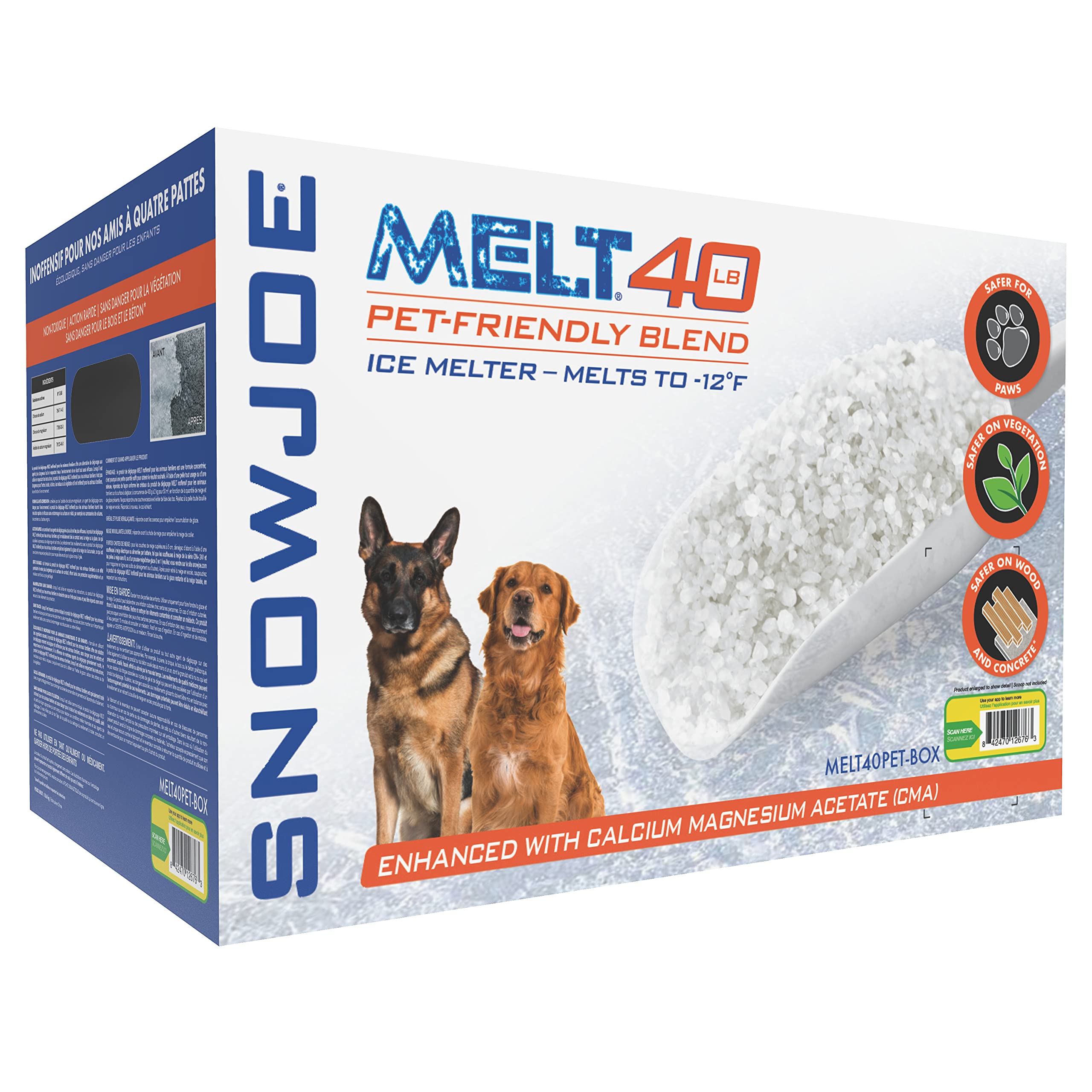 Snow Joe MELT40PET-BOX Pet Friendly Premium Ice Melt, 40-LBS, Safe for Paws