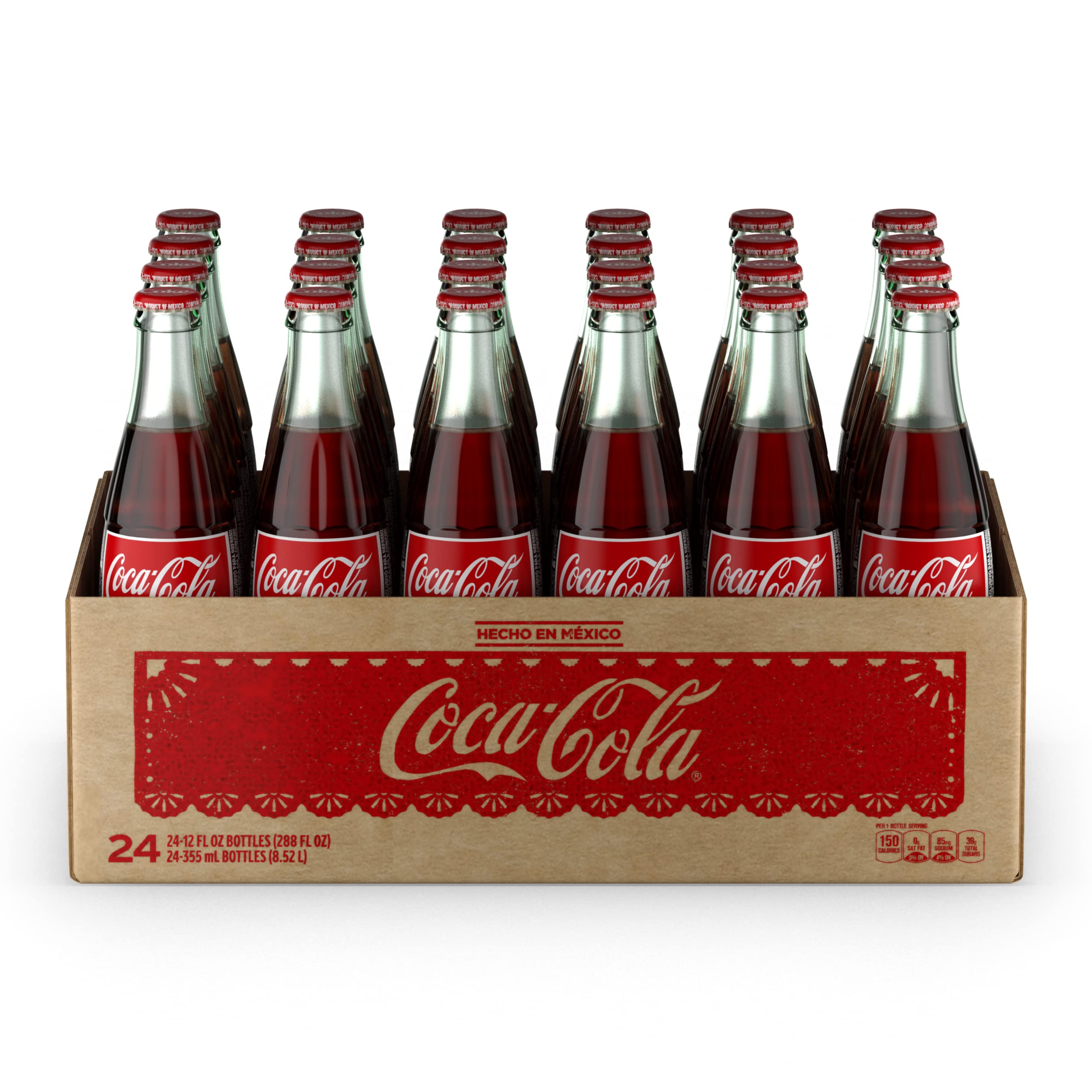 Code de Mexico Coke Glass Bottle, 12 fl oz, 24 Pack