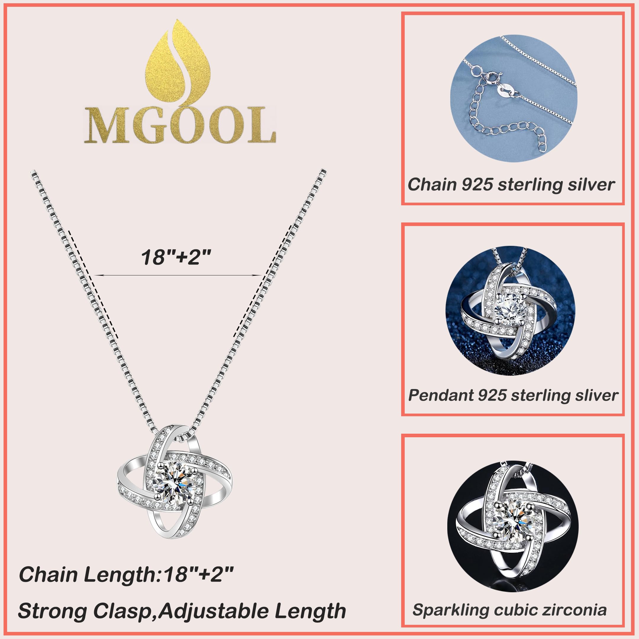 Valentine's gifts Wife Necklace From Husband To My Wife Necklace Soulmate Necklace For Women Future Wife Jewelry Birthday Gifts For Girlfriend Message Card and LED Box, Sterling Silver, Cubic Zirconia
