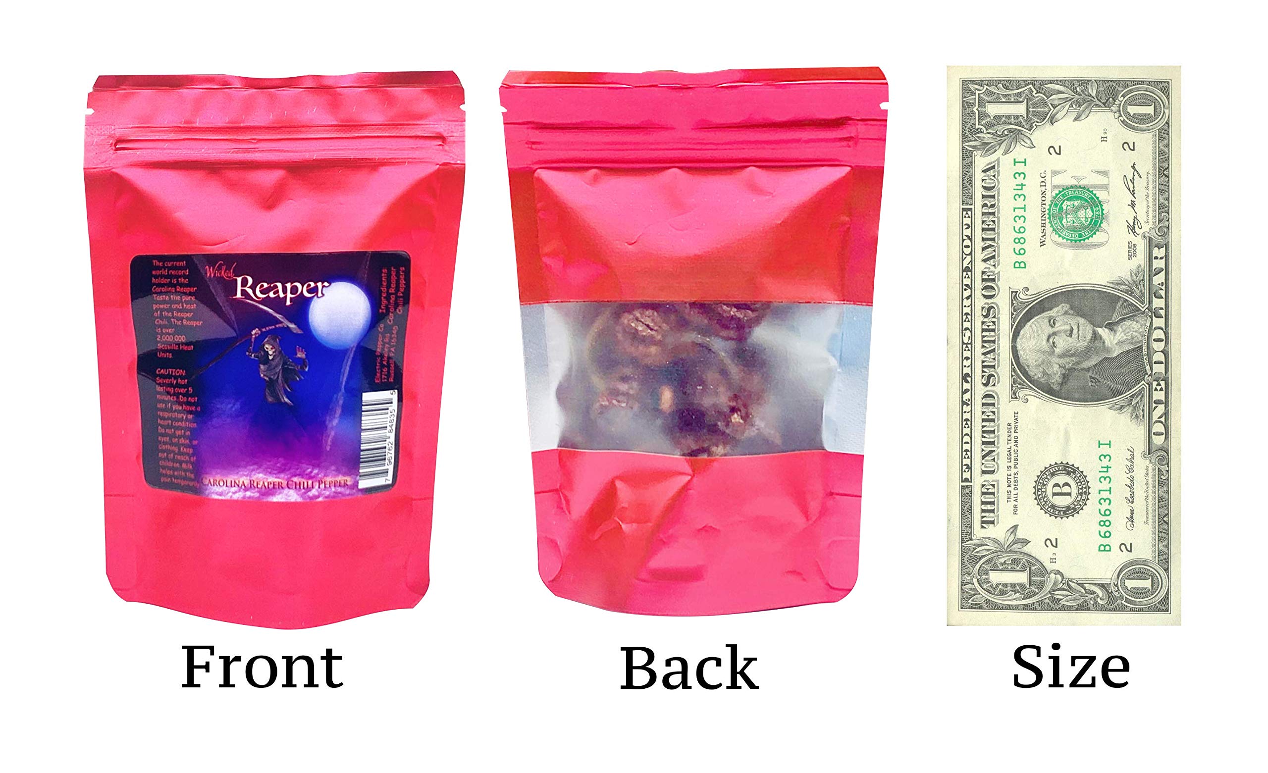 Wicked Reaper Carolina Reaper Peppers – Whole Dried, 5 + 2 Free (7 Total)