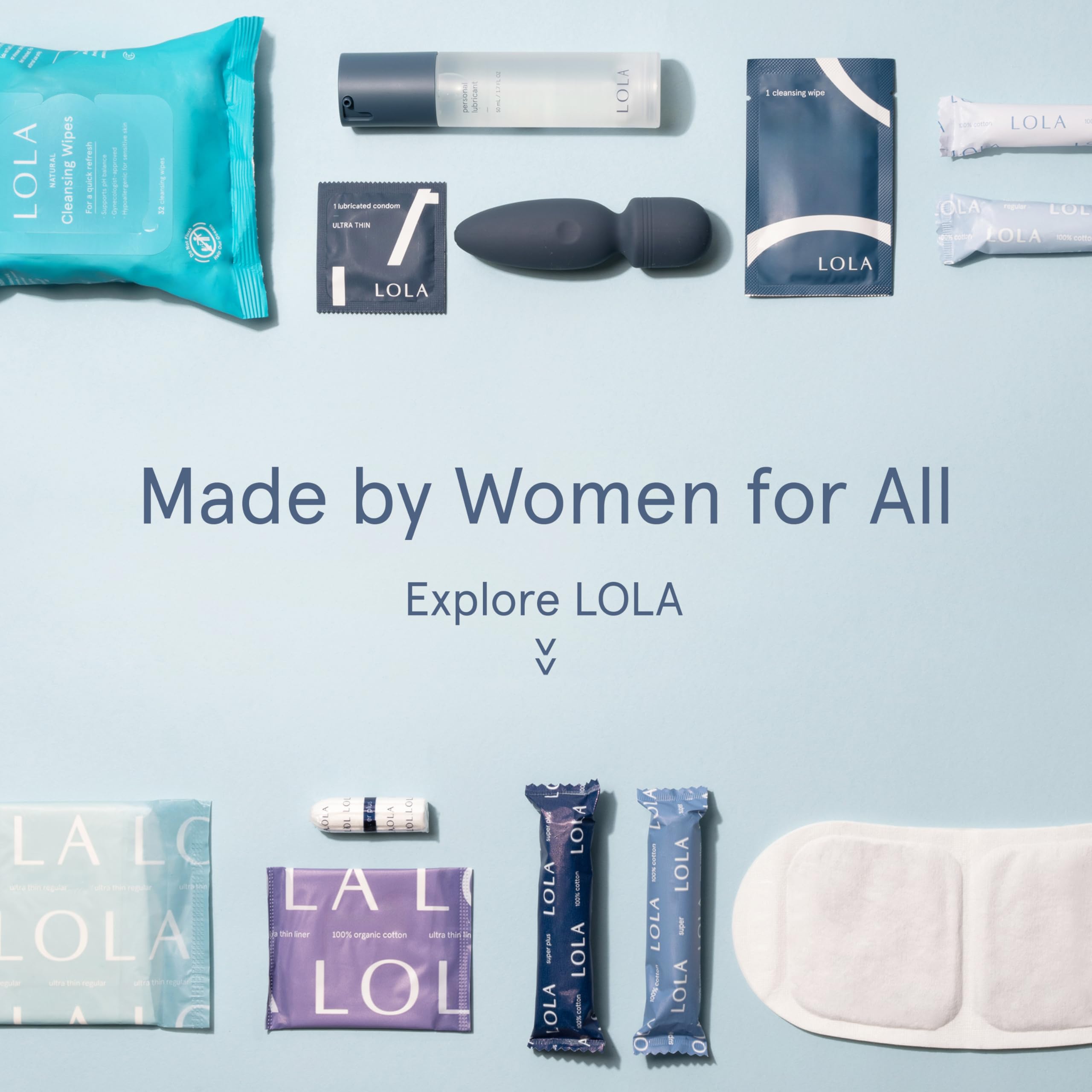 LOLA Organic Cotton Tampons with Cardboard Applicator, 36 Count (2 Packs of 18) - Tampons Regular, Period Feminine Hygiene Products, HSA FSA Approved Products Feminine Care