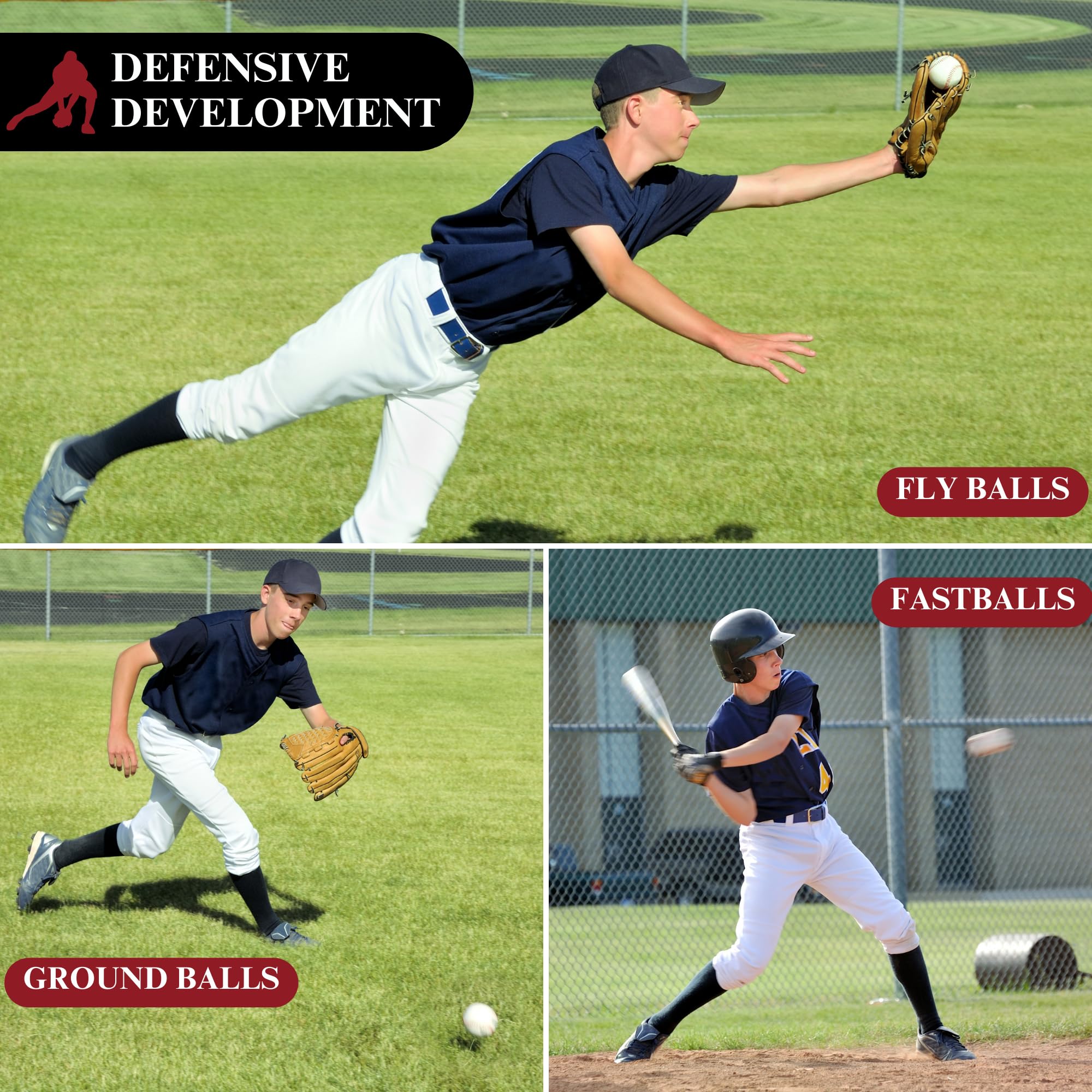 Heater Sports Power Alley Lite 360 Baseball Pitching Machine - Pitches Lite Balls 40-80 MPH Fastballs, Sliders, & Curves | Accurate, Durable, & Portable Training Tool for Batting & Field Practice