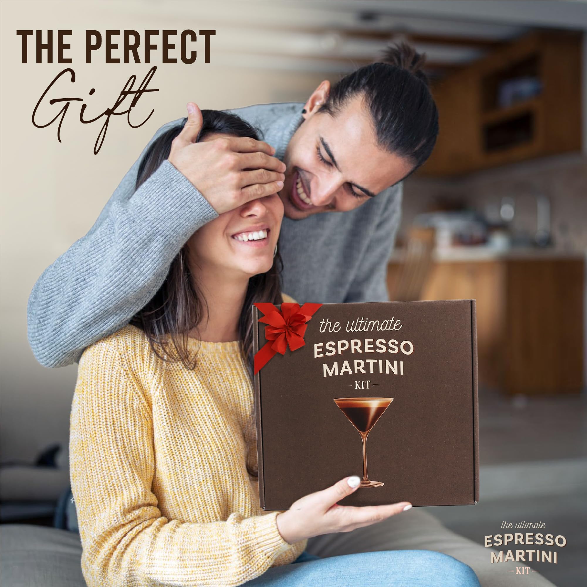 Espresso Martini Gifts– Premium Cocktail Kit - Espresso Martini Kit Maker Set with Glasses, Party-Ready Accessories, and Elegant Decorations for Birthdays and Events, Birthday Gifts for Women