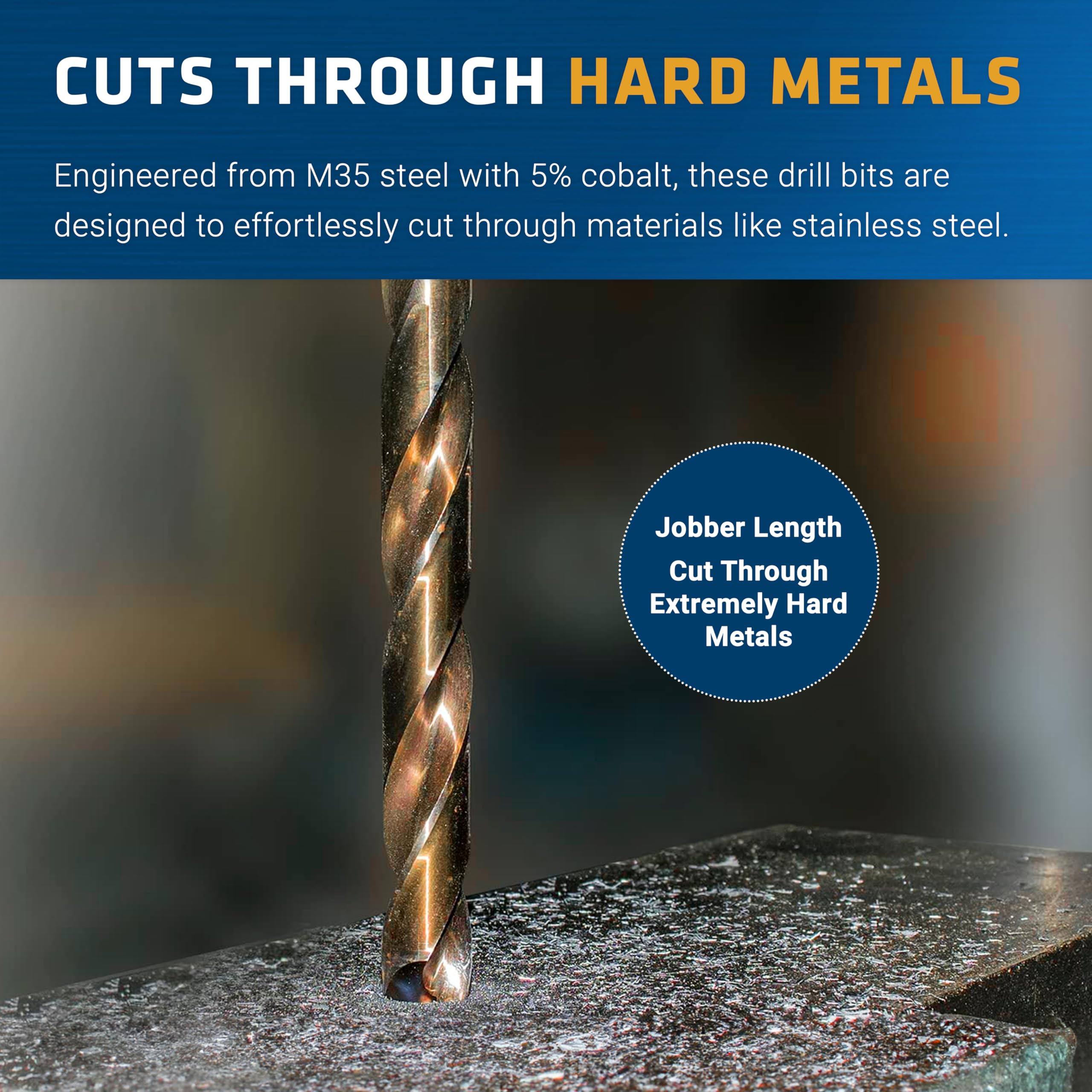 Century Drill & Tool, 26529, 29 PC Set,Jobber Drill Bit,ProGrade, Cobalt Steel, High Speed Drill Bit Pack