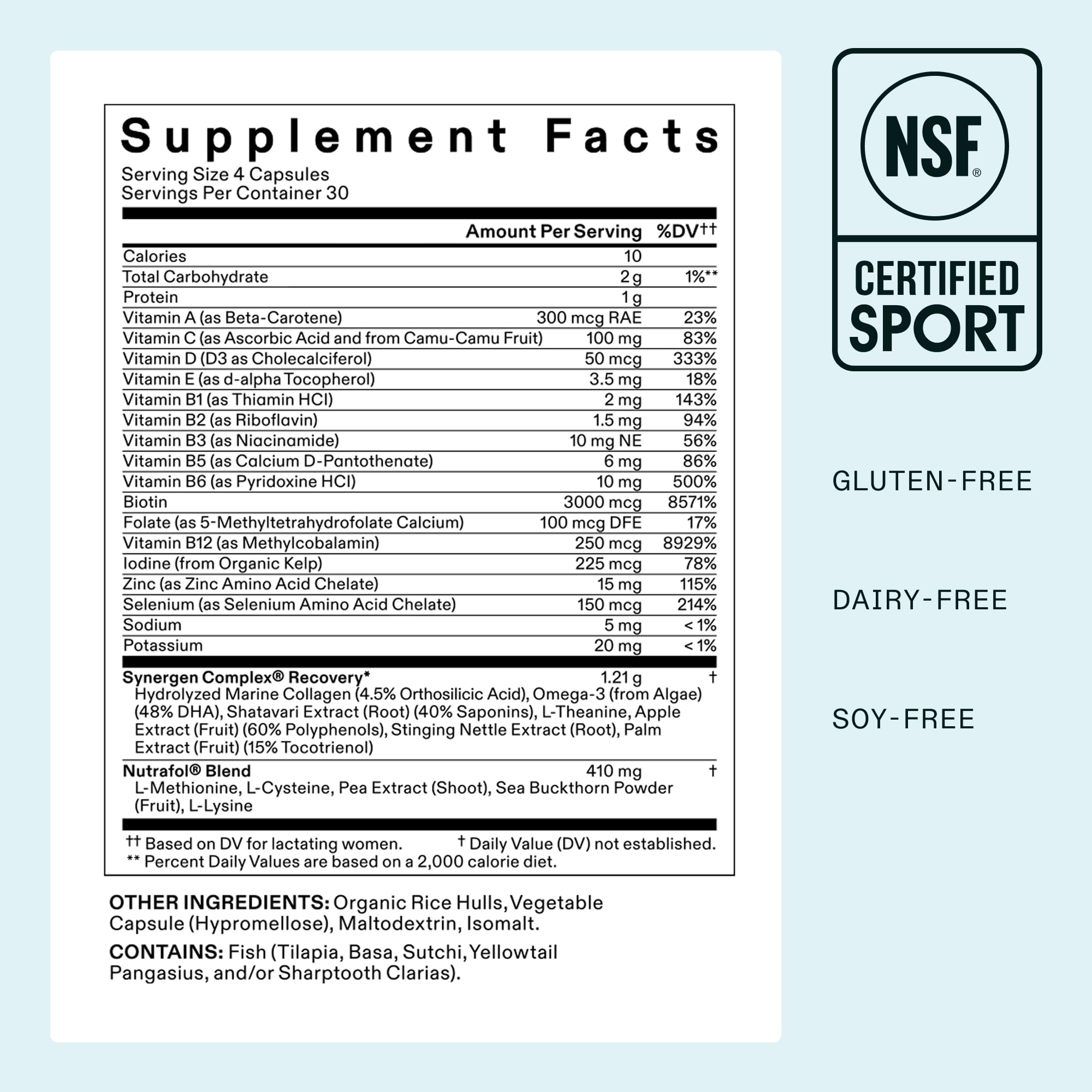 Nutrafol Postpartum Hair Growth Supplements, Clinically Tested for Visibly Thicker Hair and Less Shedding, Breastfeeding-friendly - 1 Month Supply