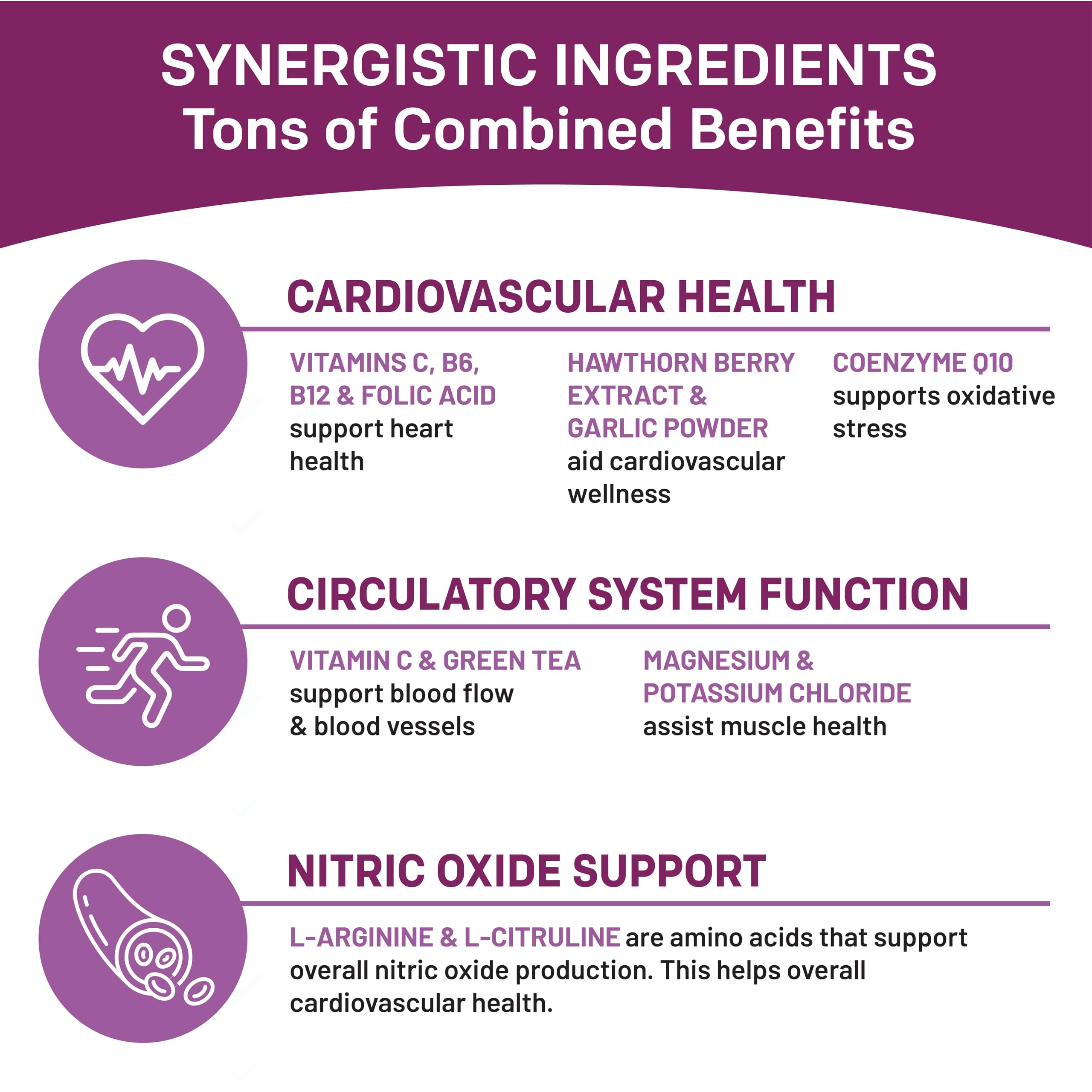 Liquid Collagen Biotin (2pk) and Nitric Oxide (1pk) Supplement Bundle - Potent Vitamins for Hair, Skin, Nails, Heart, Circulatory, and Lipid Support - Non-GMO, Vegan, Gluten-Free