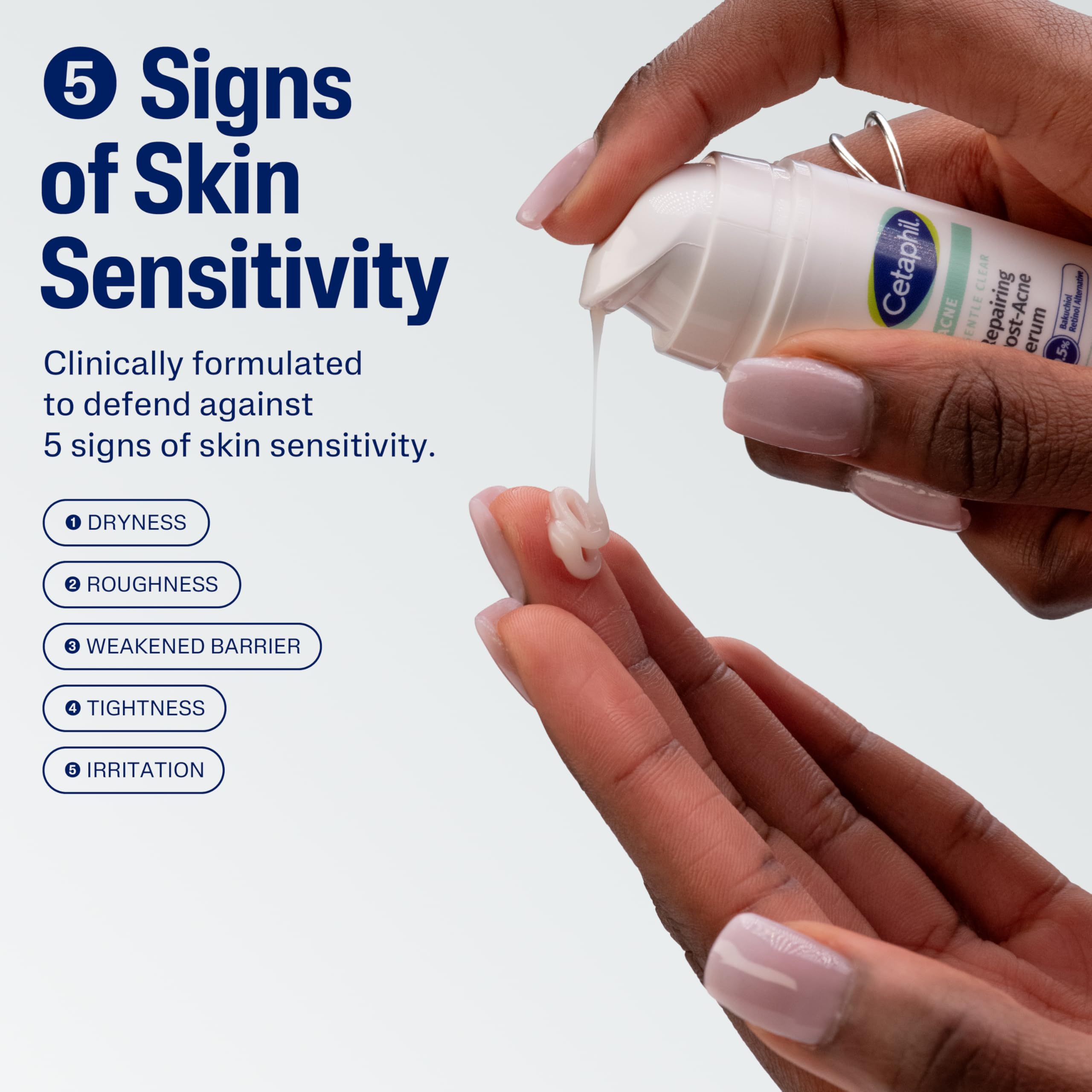 CETAPHIL Gentle Clear Repairing Post-Acne Serum, Retinol Alternative, Oil Free Serum for Sensitive Skin, 1 Fl Oz, Bakuchiol, Improves Skin Tone & Post-acne Marks, Dermatologist Recommended Brand