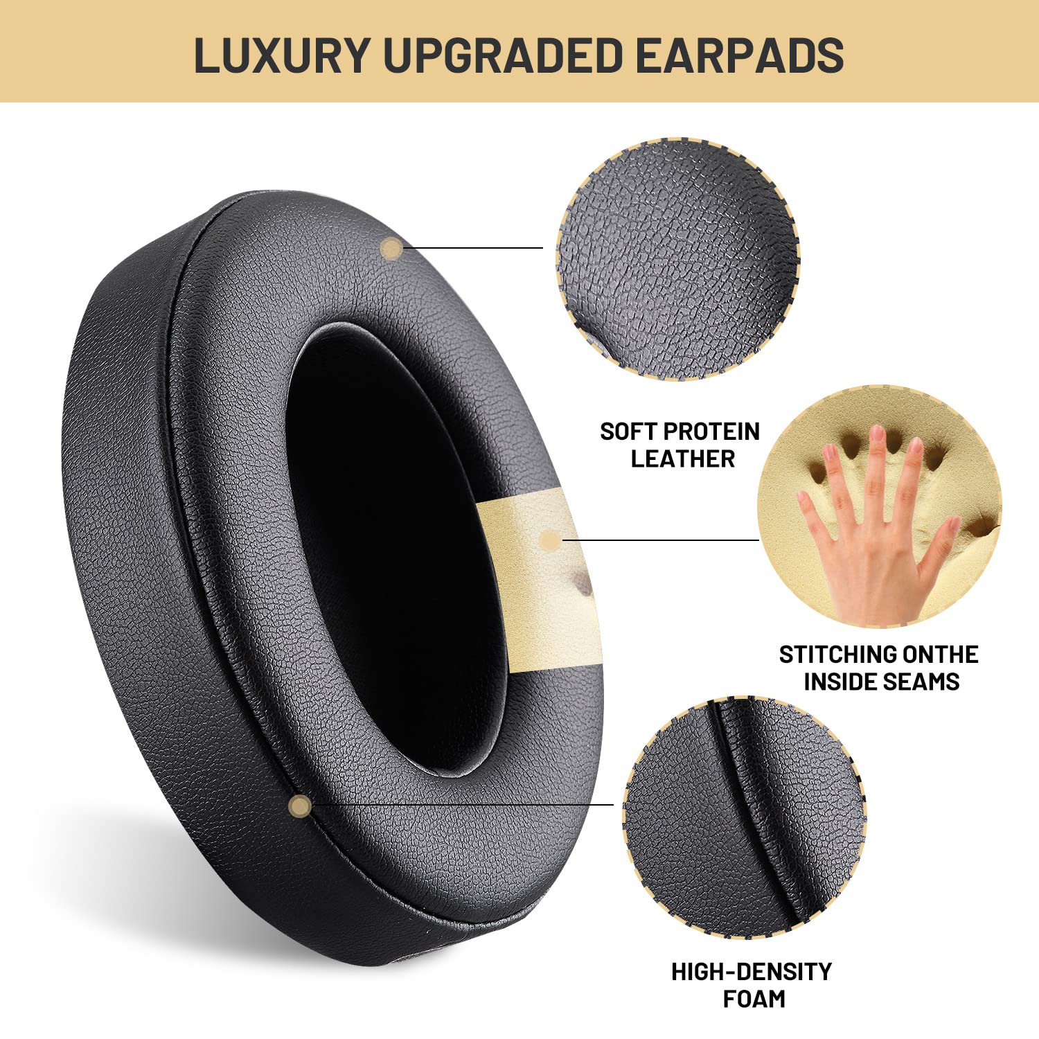 Replacement Earpads for Beats Studio 2 & 3 - Ear Pads for Beats Studio