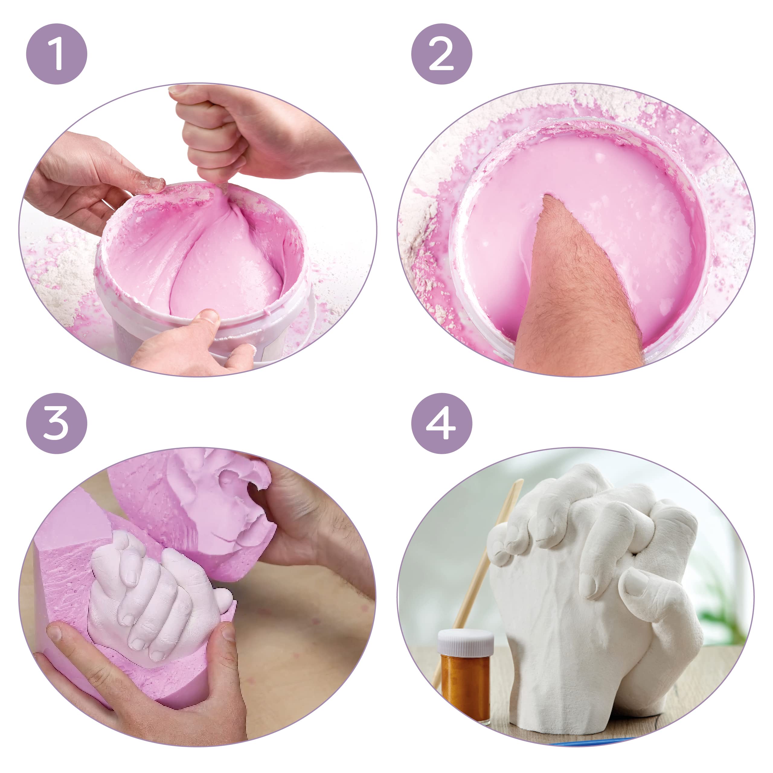 chuckle - Holding Hand Casting Kit for Couples with Base & Paints, Hand Sculpture Hand Molding Kit, Hand Mold Kit Couples Activities - Gift for Women for Wedding, Anniversary, Mothers Day, Valentines