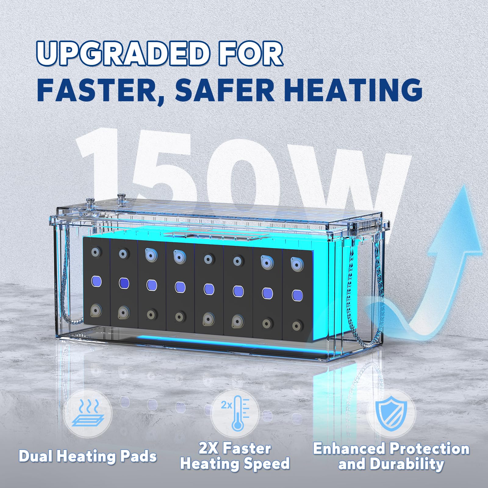Litime 12V 200Ah Plus LiFePO4 Lithium Battery Self-Heating Low Temperature LiFePO4 Battery 2560Wh Usable Energy Built-in 200A BMS 4000-15000 Deep Cycles for RV Home Energy Storage and Off-Grid etc.