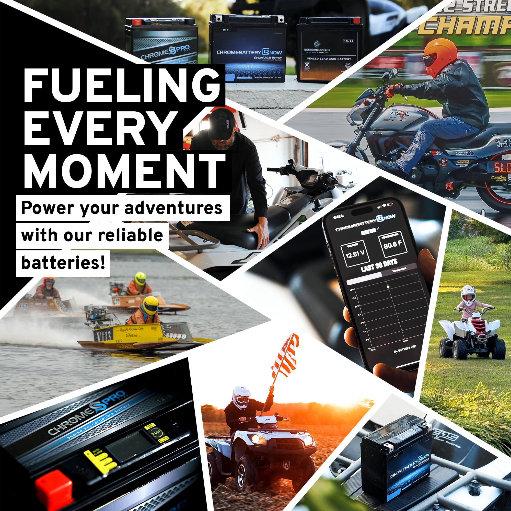 Pirate Battery YTX4B-BS 12 V 40 CCA AGM – Maintenance-Free 2 Ah Battery for Scooter, Pocket Bike, Mini ATV – Tab Terminal – Fits Yamaha Zuma 50, Honda Metropolitan, Razor Pocket Mod