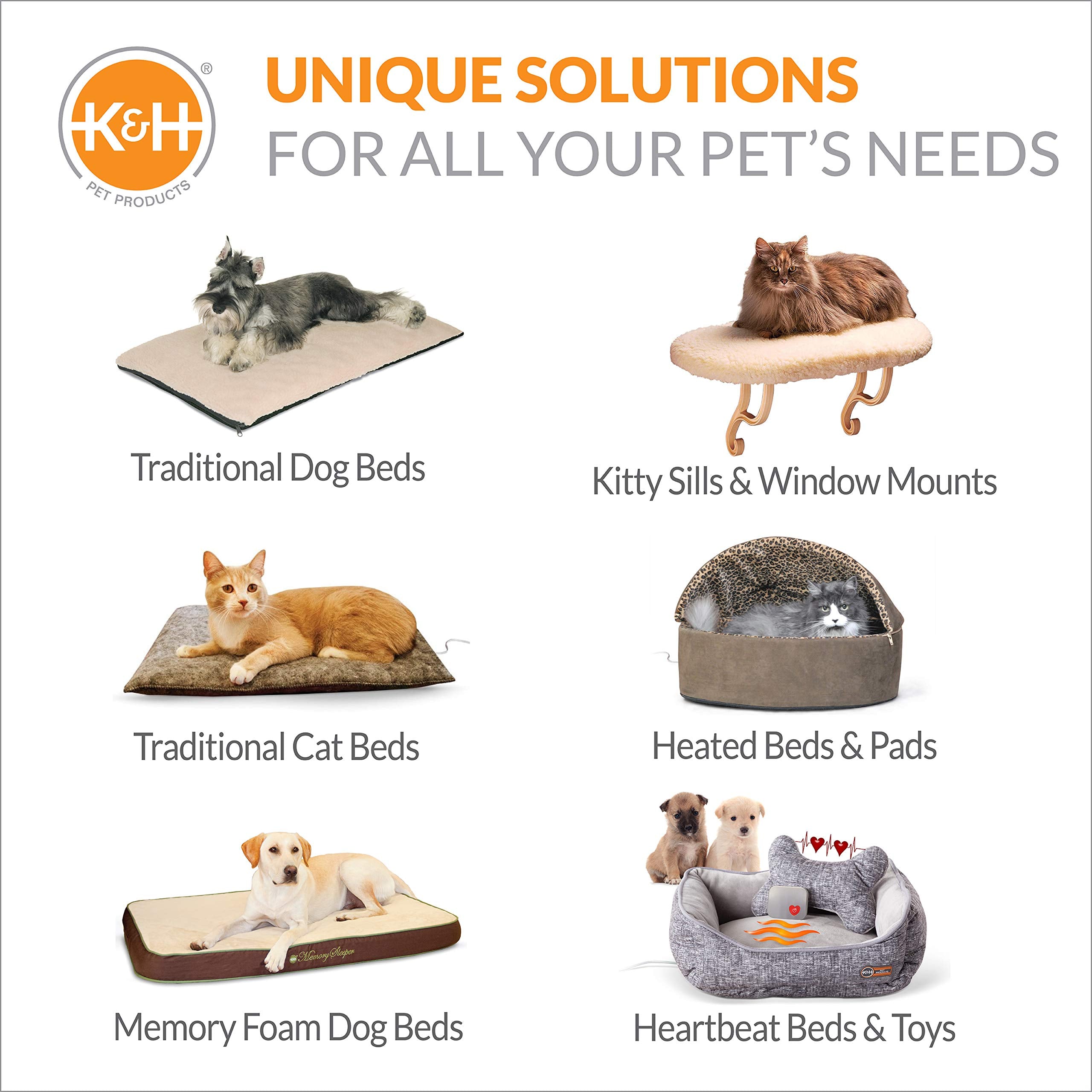 K&H Pet Products Microwavable Pet Bed Warmer, Indoor Outdoor Heated Warming Pad for Cat Houses, Dog Houses, Rabbit Hutches, Place Inside Any Pet's Favorite Bed, No Electricity Needed - 9 X 9in Blue