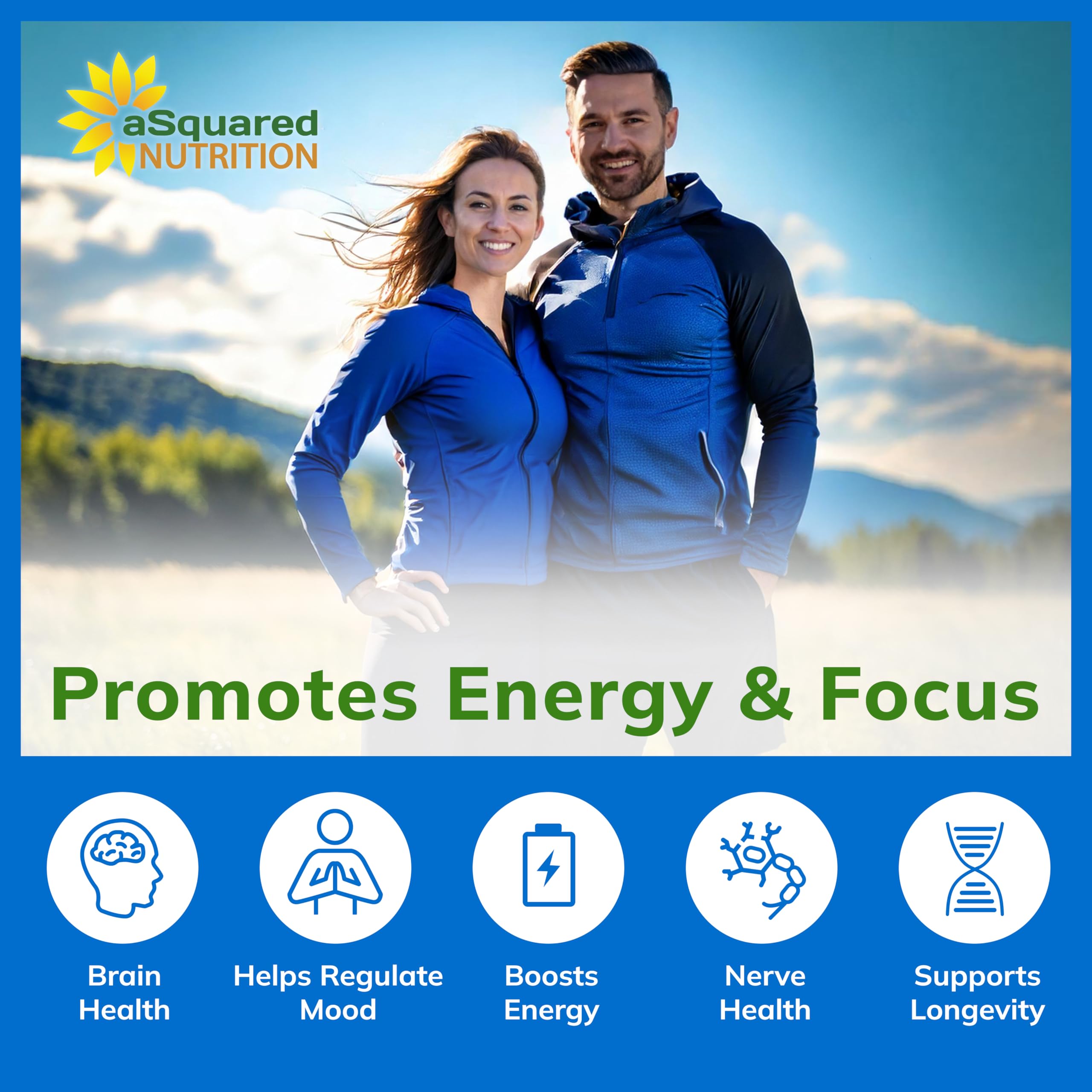 aSquared Nutrition Acetyl L-Carnitine 1000mg Max Strength - 200 Veggie Capsules - High Dosage Acetyl L Carnitine HCL (ALCAR) Supplement Pills to Support Pure Energy, Brain Function & Fatty Acid