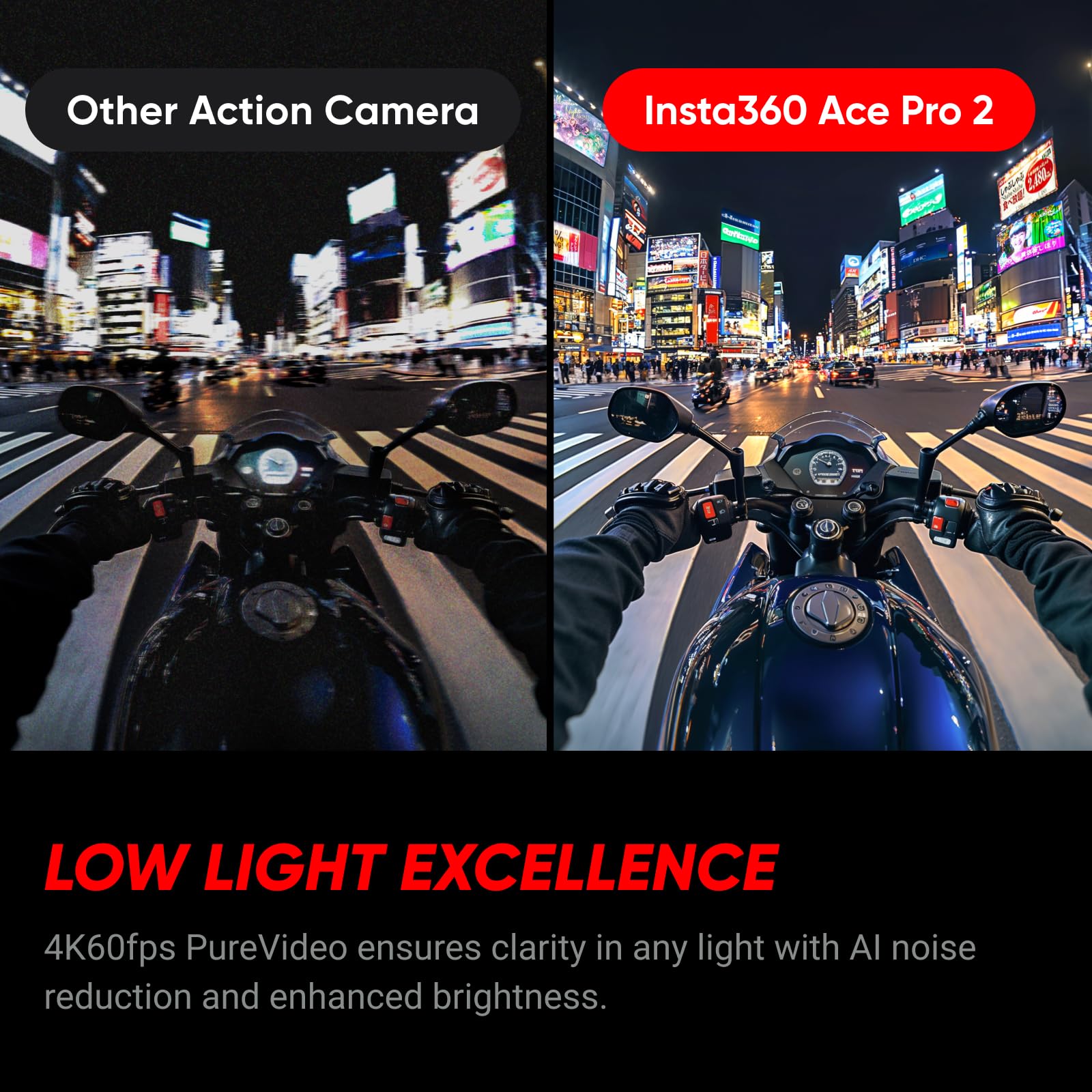 Insta360 Ace Pro 2 Bike Bundle -8K Waterproof Action Camera Co-Engineered with Leica, 1/1.3" Sensor, Dual AI Chip, Leading Low Light, Superior Audio, Flip Screen & AI Editing for Vlogs, Motorcycling